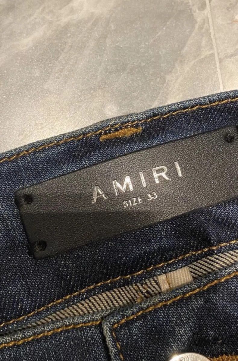 Amiri Amiri paisley patched blue jeans Size US 33 - 2 Thumbnail