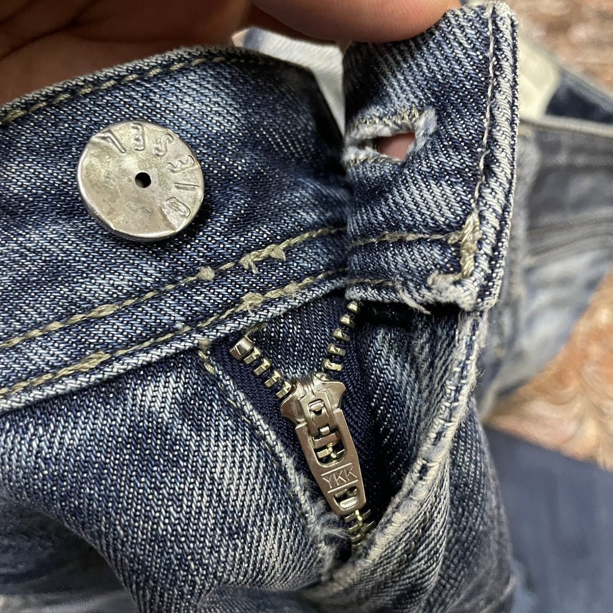 Diesel 🔥Vintage Diesel Industry Krooley Ripped Distress Denim Jeans Size US 34 / EU 50 - 12 Thumbnail