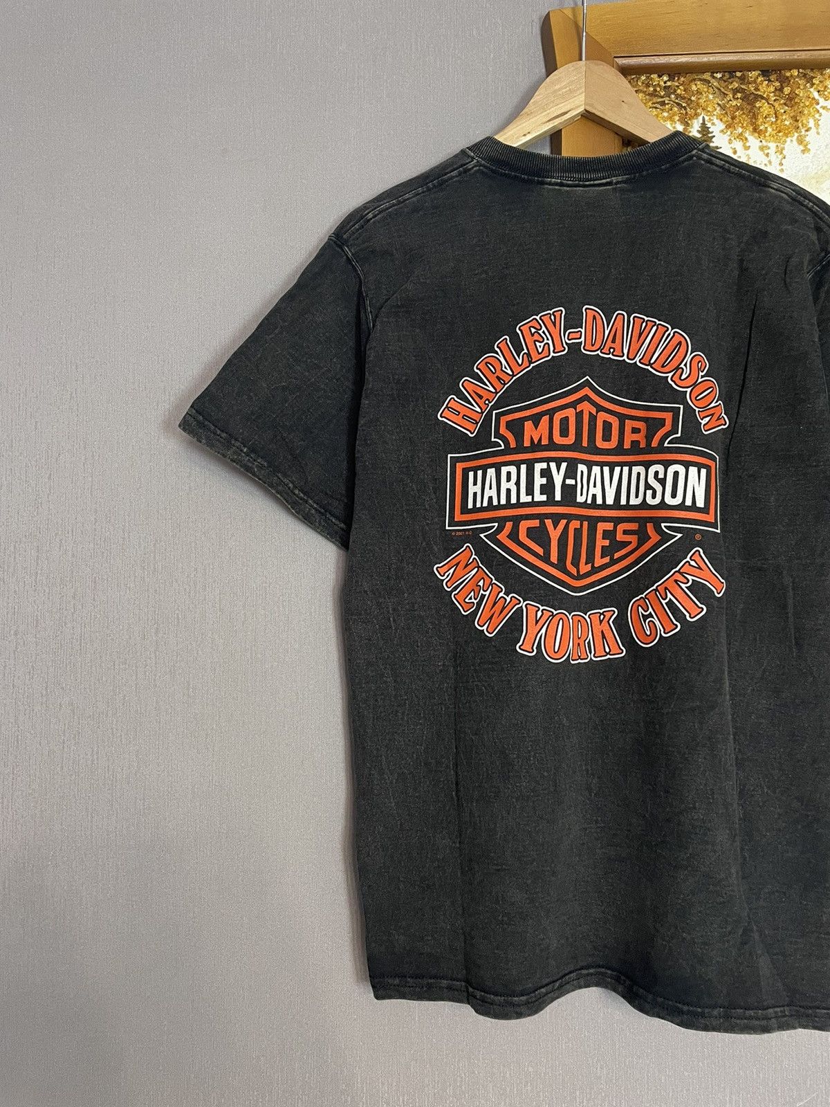Harley Davidson × Vintage Vintage 2001 Harley Davidson New York City Washed T-shirt Size US M / EU 48-50 / 2 - 3 Thumbnail
