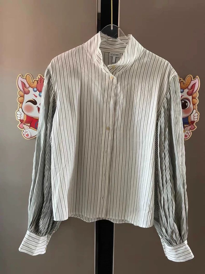 Loewe LOEWE Striped lantern sleeve shirt Size XXS / US 00 / IT 34 - 1 Thumbnail
