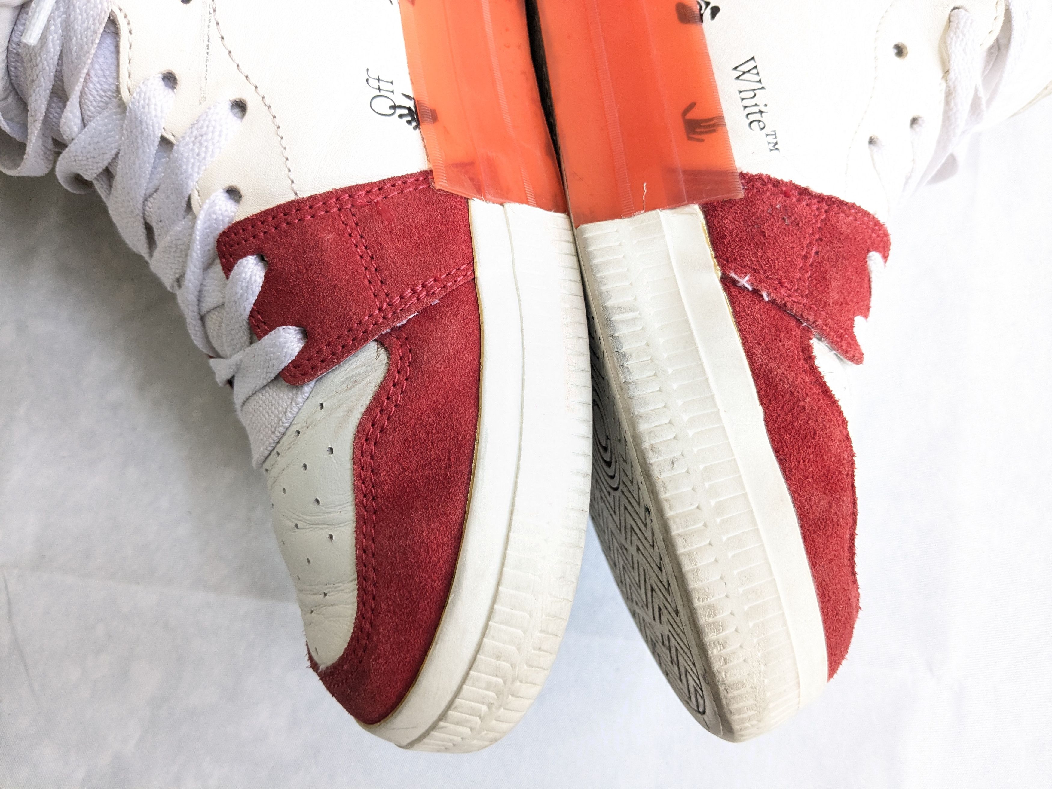Off-White Off-white Vulcanized High Top Sneakers Red White 10 43 Size US 10 / EU 43 - 8 Thumbnail
