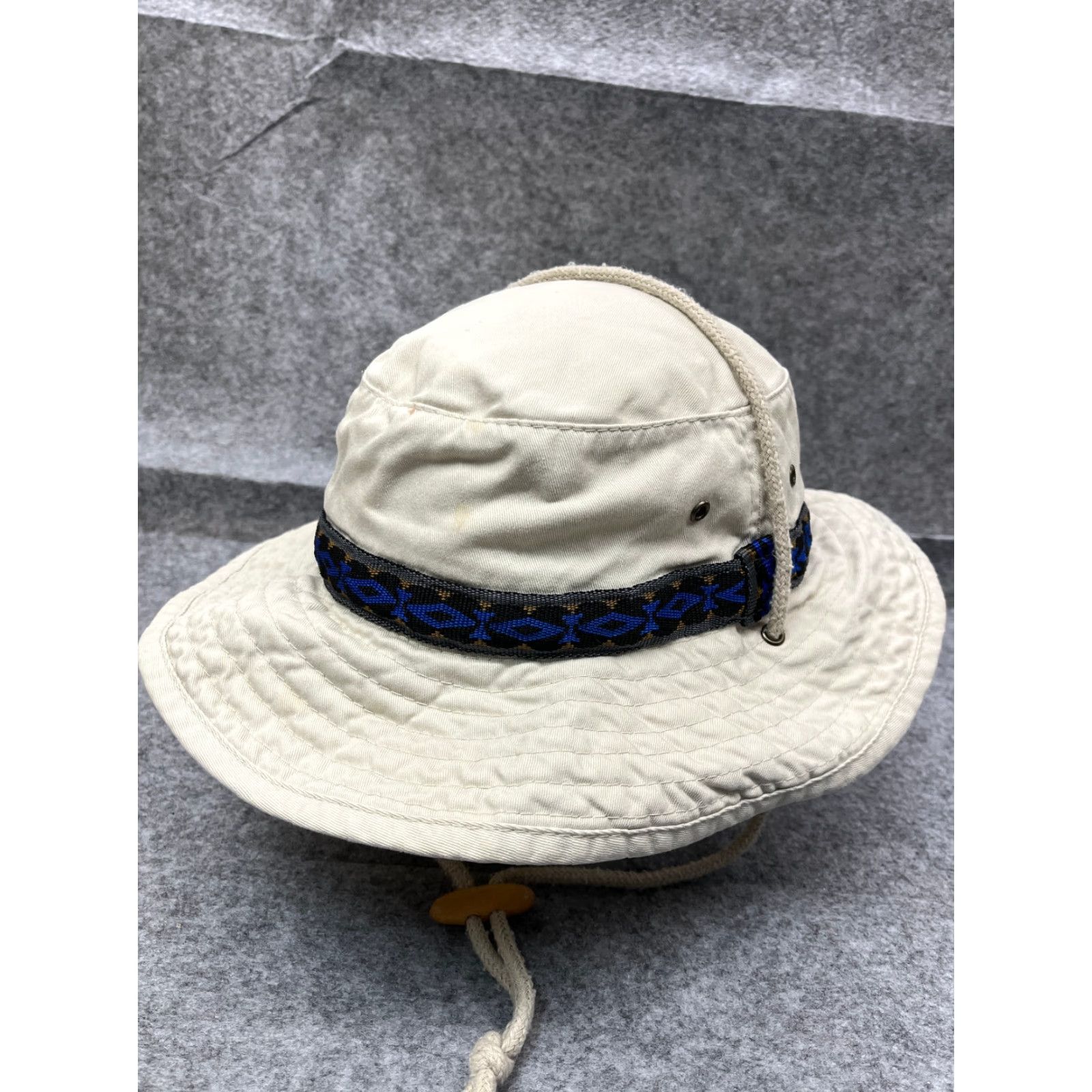 Vintage Dorfman Pacific Bucket Hat Adult Large Ivory 100% Cotton Sun Knit Cotton Hat Bucket Hat Camping Fish Hunting Logo Adjustable Lightweight Men Size ONE SIZE - 4 Thumbnail