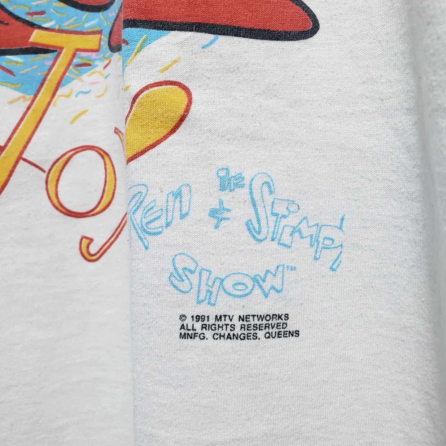 Vintage VINTAGE REN AND STIMPY DATED 1991 Size US XL / EU 56 / 4 - 4 Thumbnail