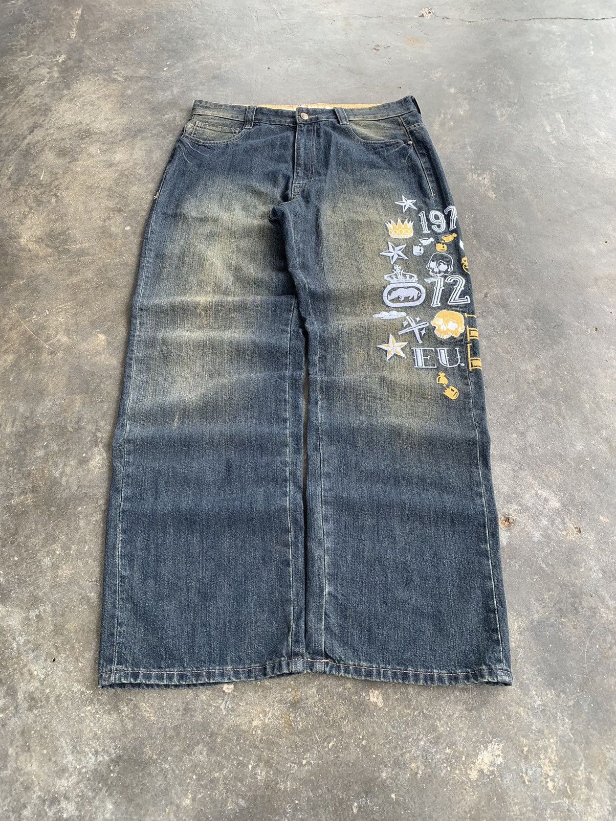 Ecko Unltd. Vintage Ecko Unltd Baggy Jeans Embroidery Logo Size US 36 / EU 52 - 3 Thumbnail