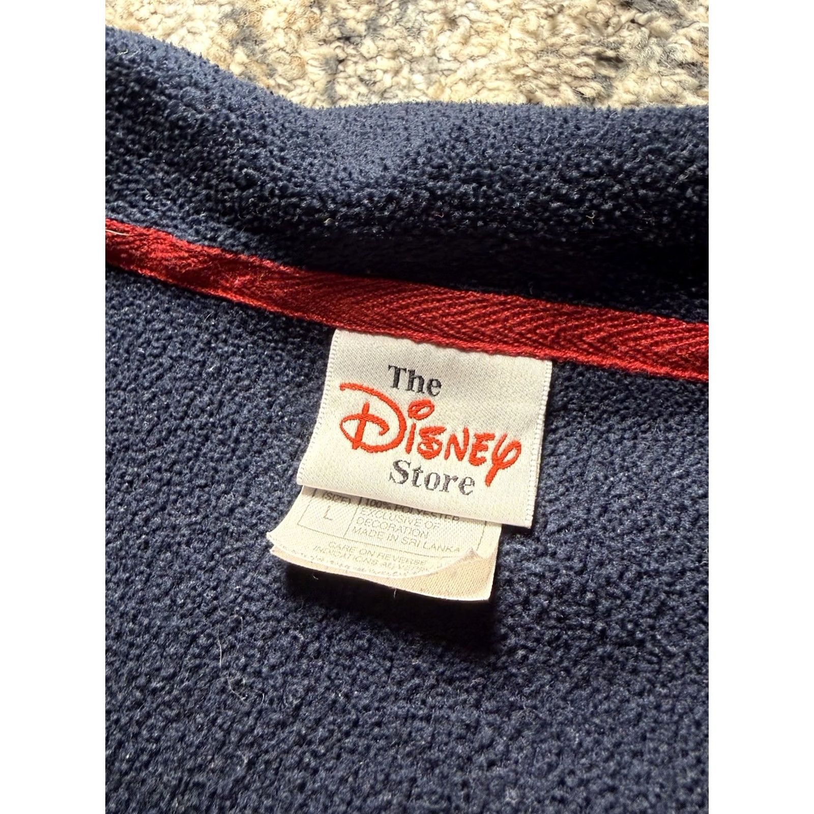 Disney VINTAGE Disney Winnie Pooh Friends Fleece Pullover 1/4 Zip Navy Blue Large Adult Unisex Sweater 90s Made USA Size L / US 10 / IT 46 - 4 Thumbnail