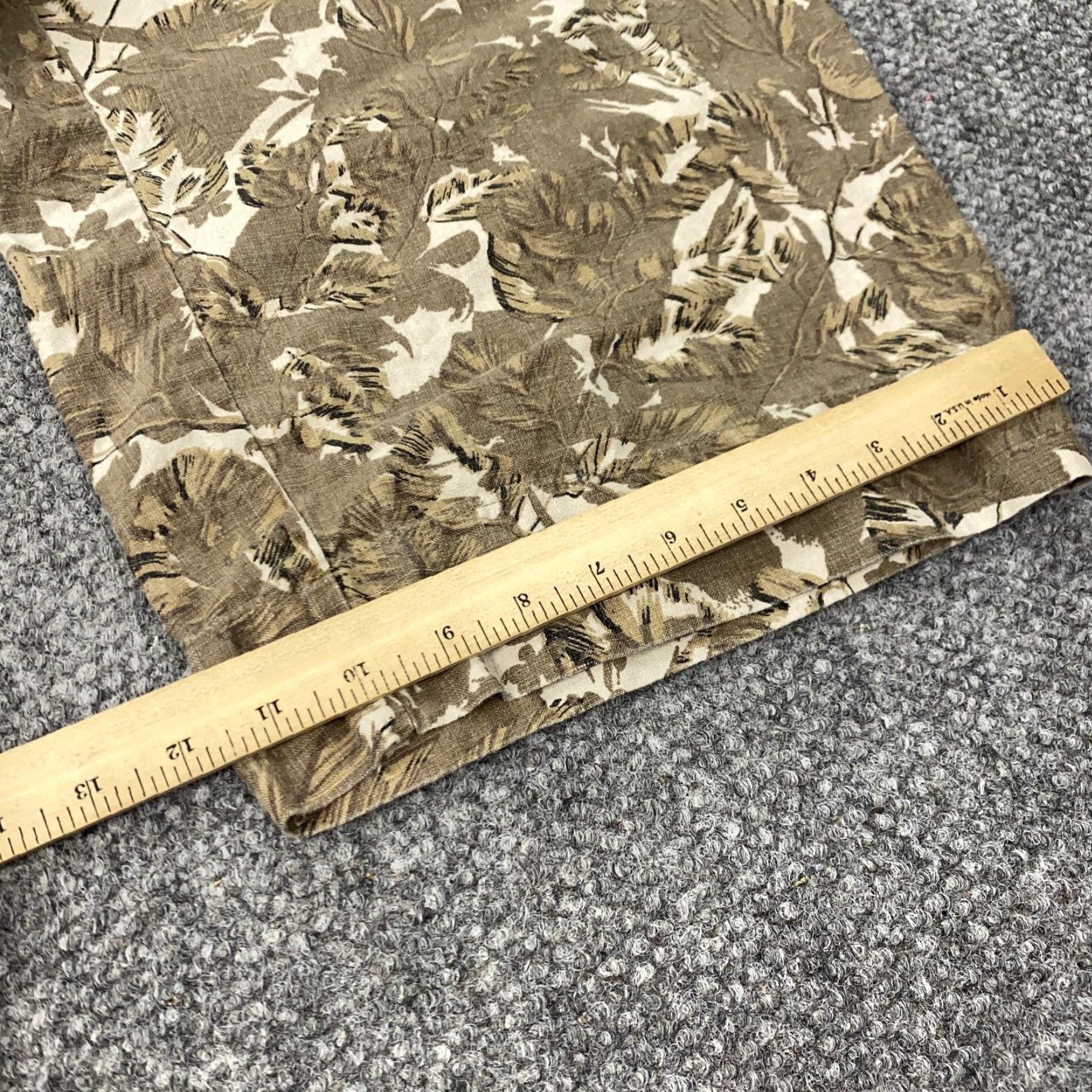 J. Jill J Jill Love Linen Pants Womens 4X Capri Cropped Casual Brown Tan Leaf Print Size 40" / US 18 - 5 Thumbnail
