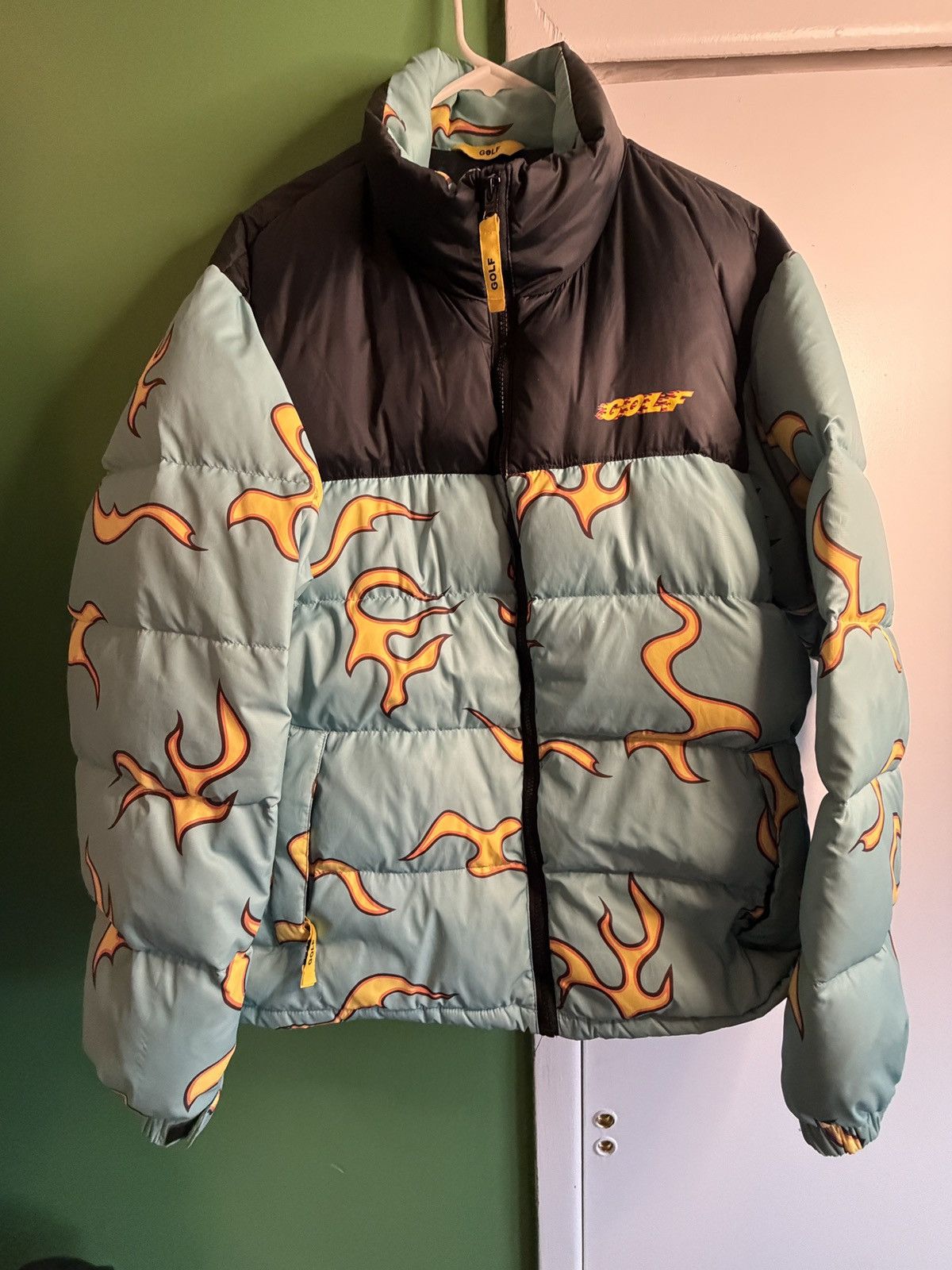 Golf Wang Golf Wang Flame Puffer Jacket OG Blue Flame TylerTheCreator Size US L / EU 52-54 / 3 - 1 Thumbnail