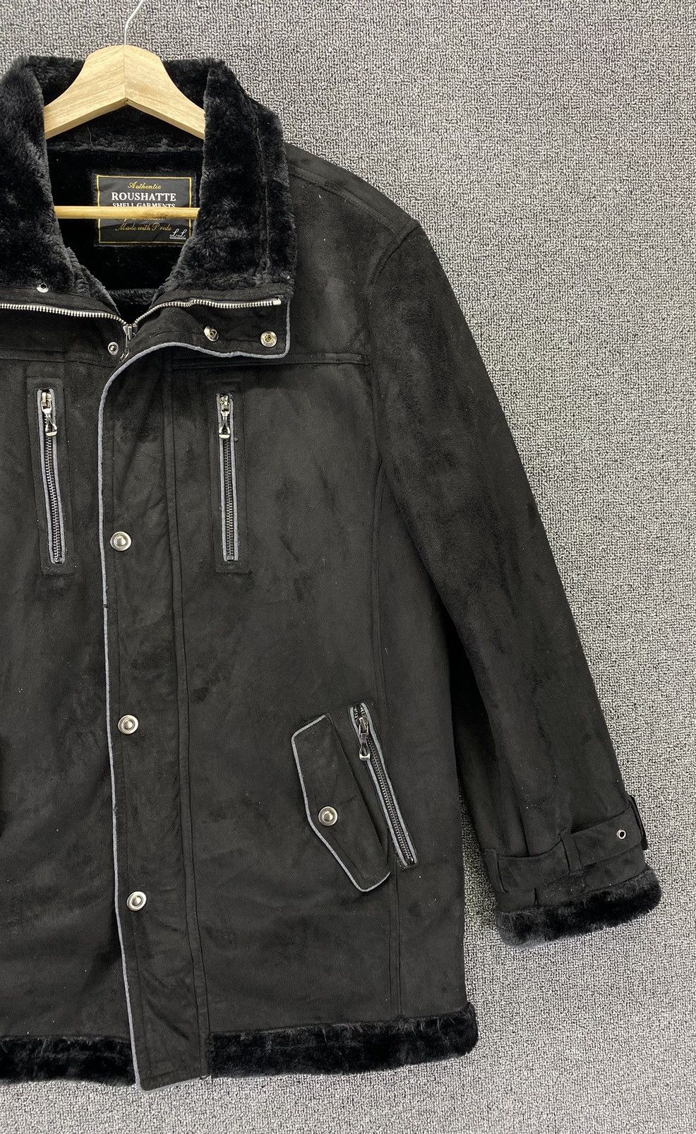 If Six Was Nine Vintage ROUSHATTE Shell Garments B3 Sherling Jacket Size US L / EU 52-54 / 3 - 4 Thumbnail