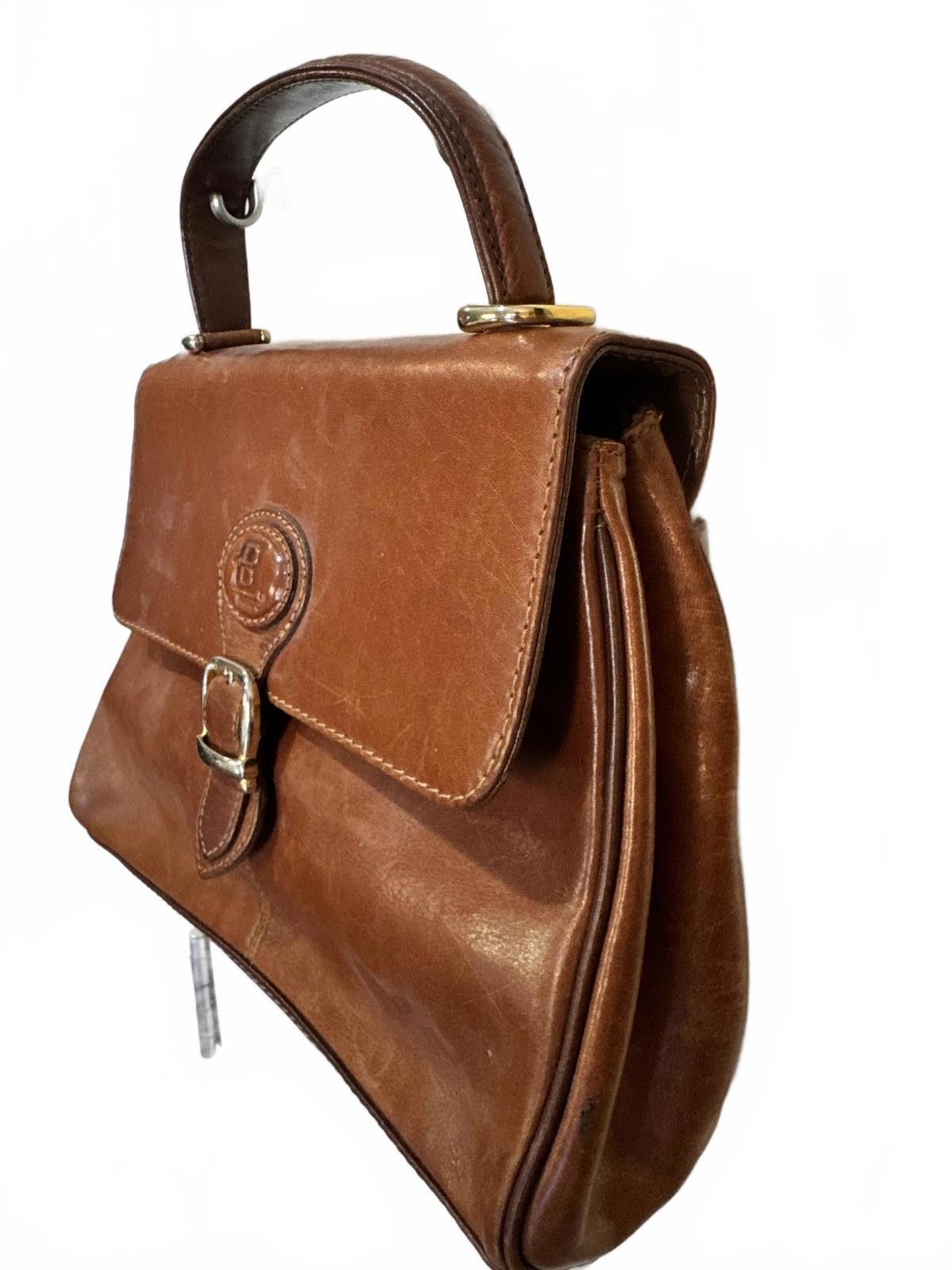 Unknown London Vintage 80s/90s Basido Italian Leather Top-Handle Handbag Size ONE SIZE - 2 Thumbnail