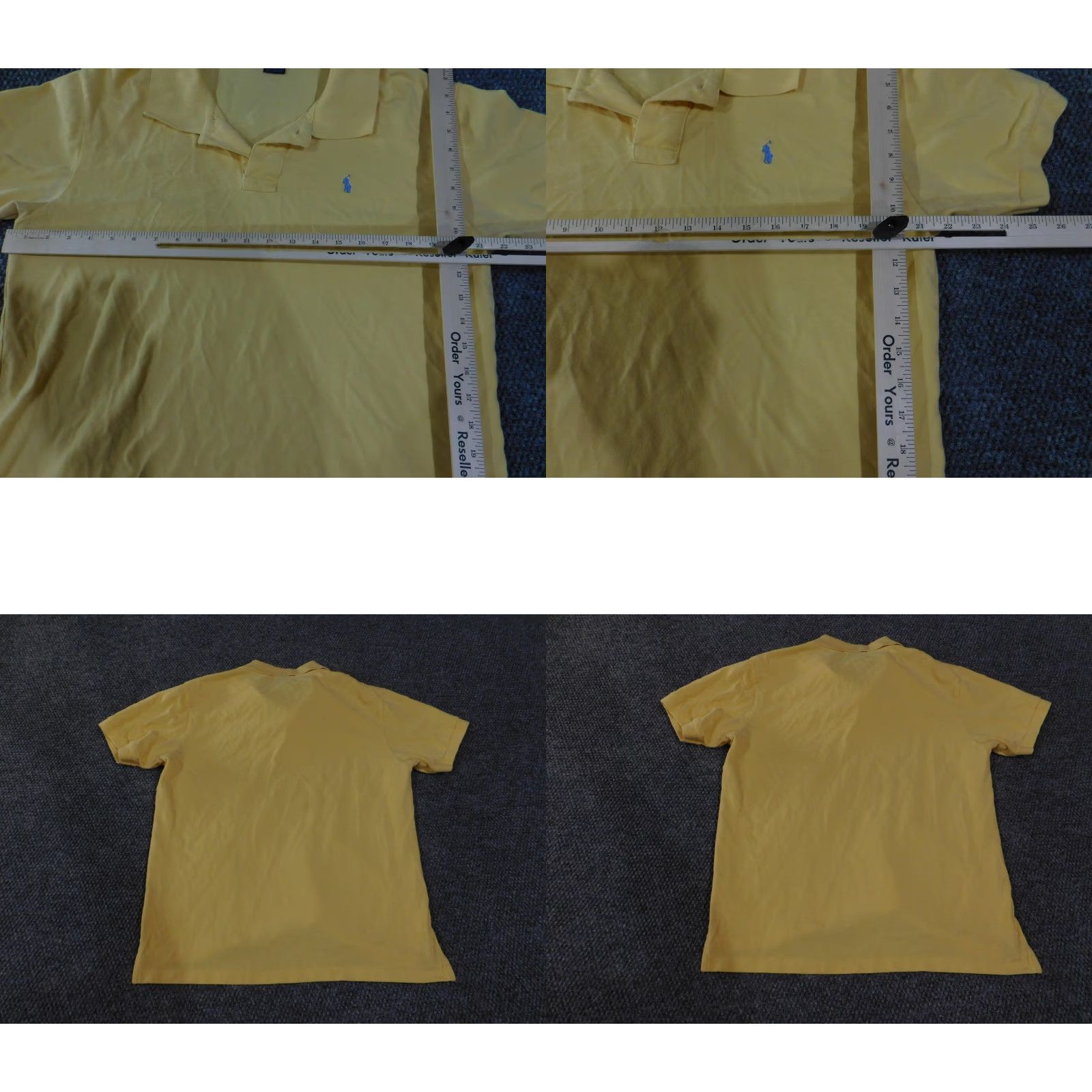 Polo Ralph Lauren VINTAGE Polo Ralph Lauren Polo Shirt Mens XL Yellow Cotton Short Sleeve Classic Fit Size US XL / EU 56 / 4 - 8 Thumbnail