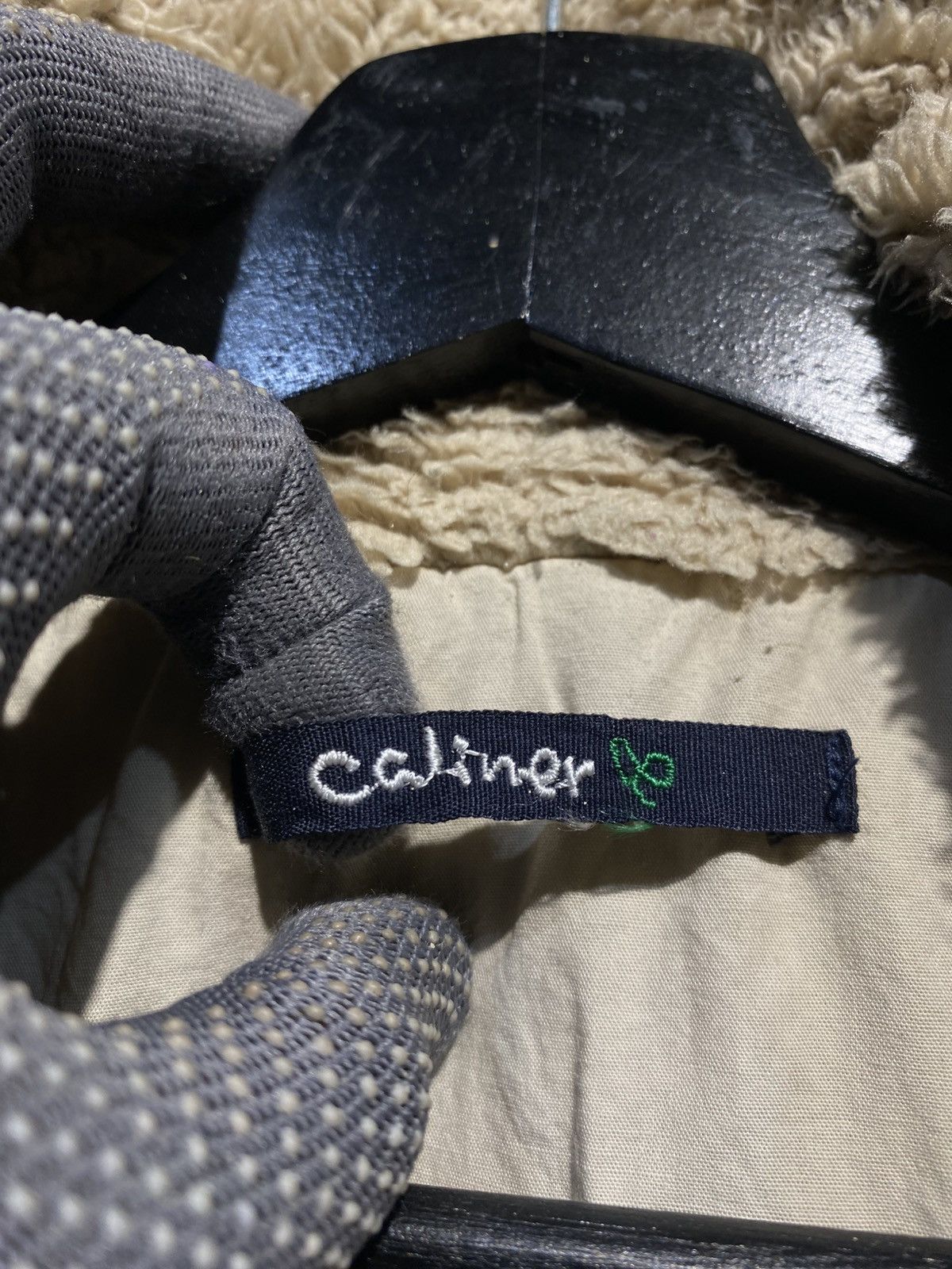 Japanese Brand Vintage Caliner Sherpa-Lined Hooded Coat – 1990s Unisex Size M / US 6-8 / IT 42-44 - 4 Thumbnail