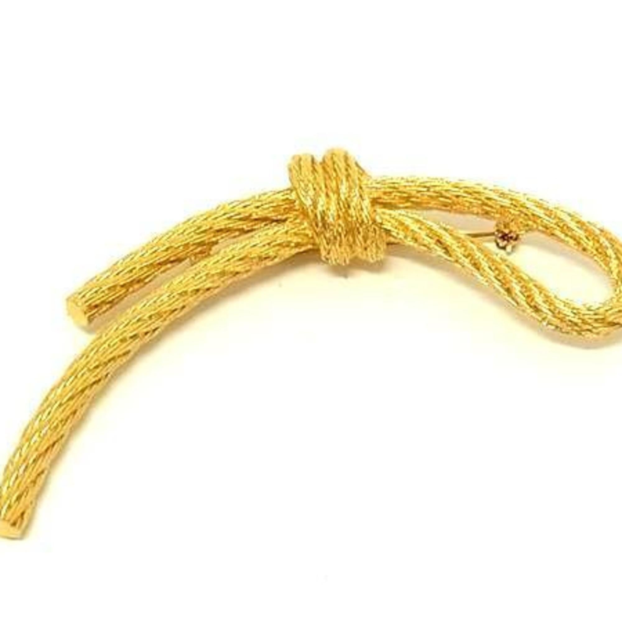 Dior Christian Dior Brooch with Rope Motif in Gold Metal for Women Size ONE SIZE - 1 Thumbnail