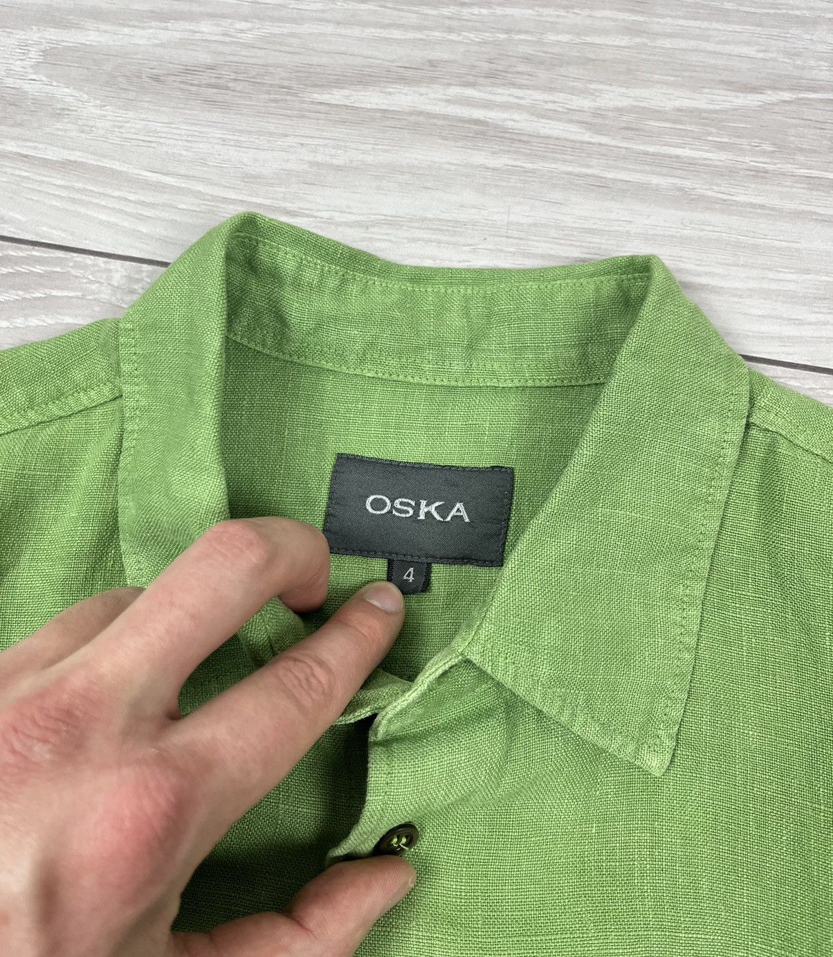 Other New Oska Linen Button Up Green Shirt Size US L / EU 52-54 / 3 - 10 Thumbnail