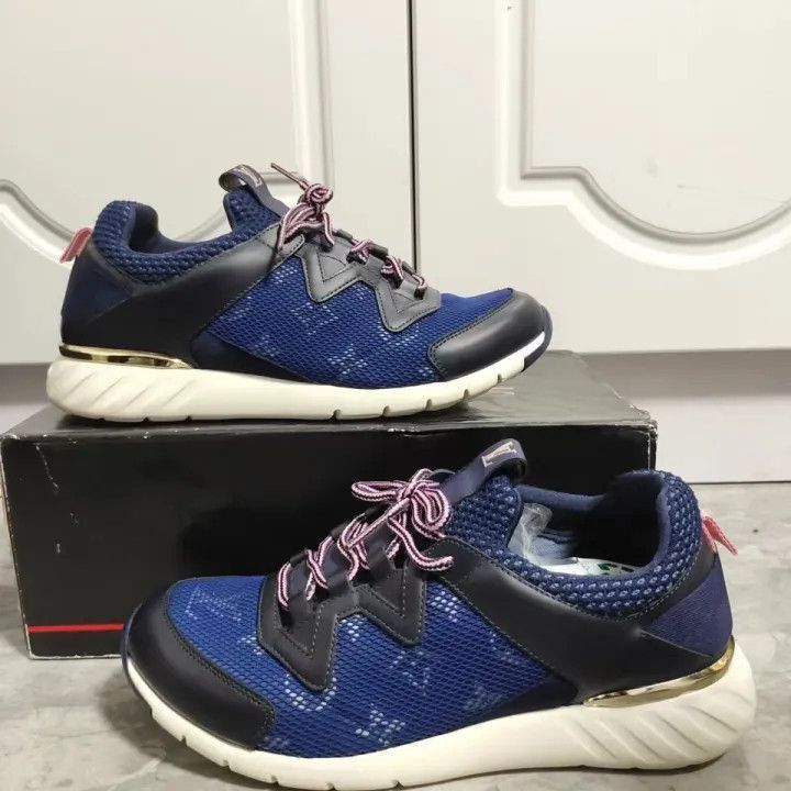 Louis Vuitton Louis Vuitton Blue Black Sports Sneakers -2508 Size US 7.5 / EU 40-41 - 7 Thumbnail