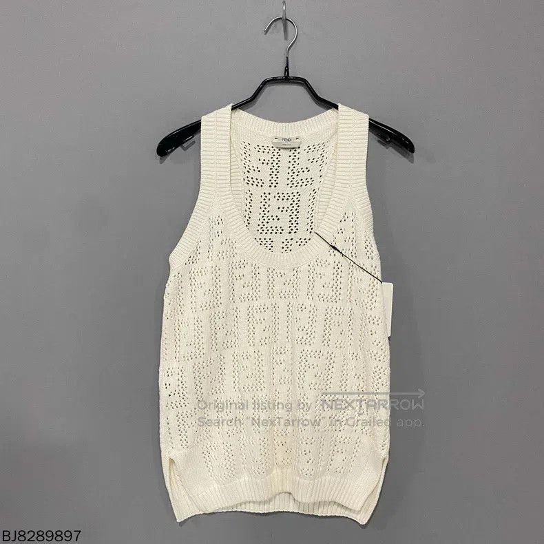 Fendi Fendi Openwork printed knitted vest Size XS / US 0-2 / IT 36-38 - 3 Thumbnail