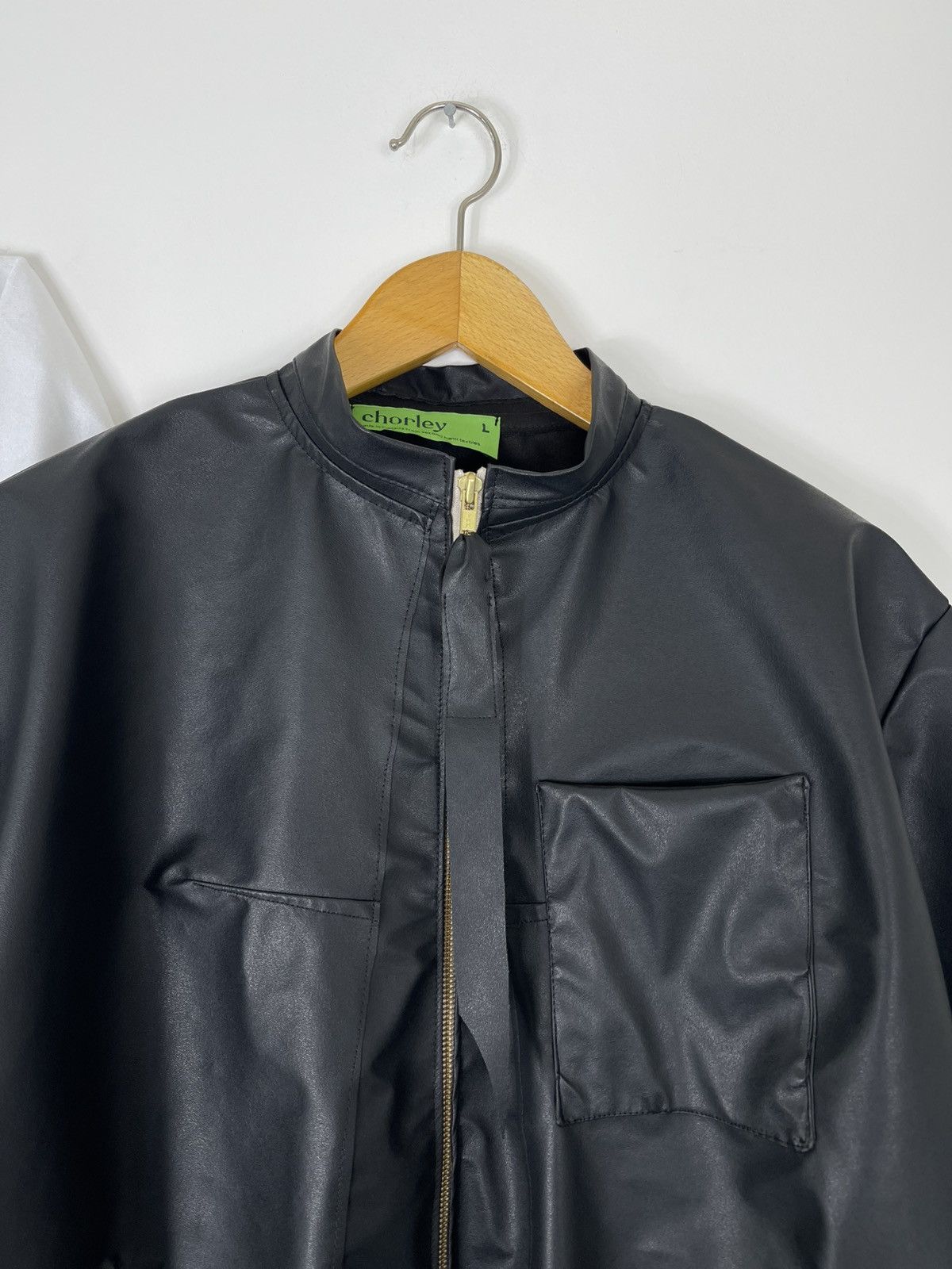 Chorley Darted ‘tie’ zipper technical faux leather jacket Size US L / EU 52-54 / 3 - 3 Thumbnail