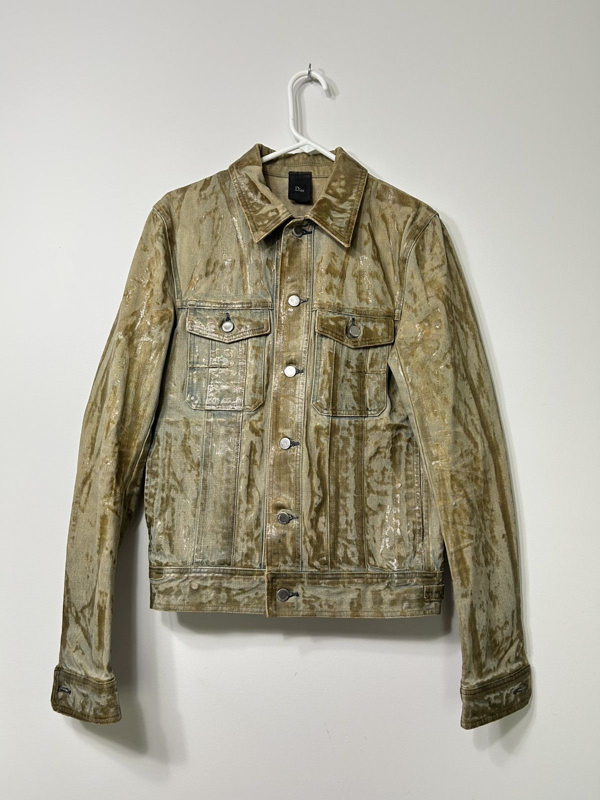 コーティングデニム archive destroy stripe hediboy Dior × Hedi Slimane Dior Homme SS04 'Strip' Waxed Coated Destroyed