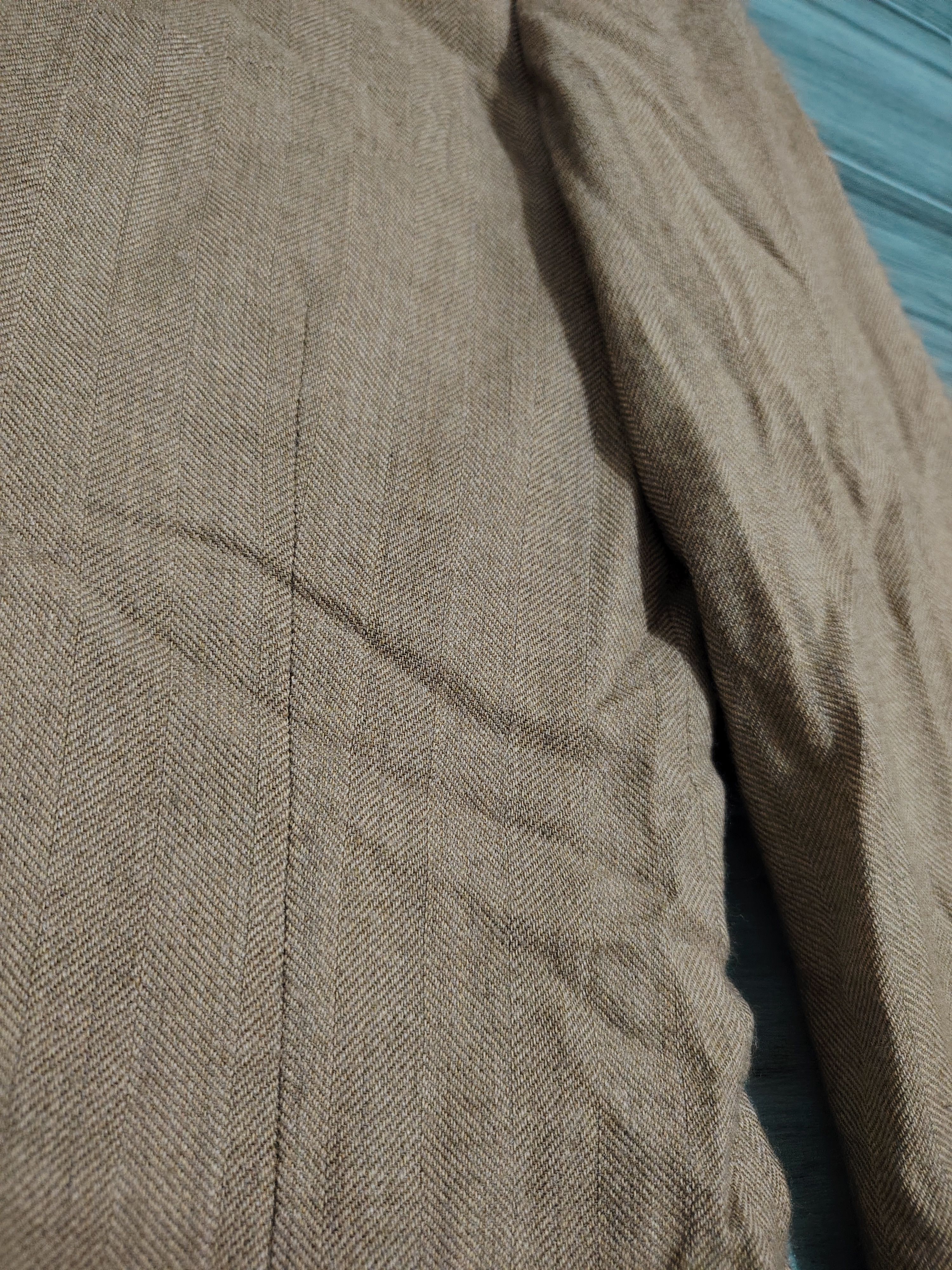 Hermes HERMES - Archive - Wool Herringbone Lace-Up Coat Size 48S - 6 Thumbnail