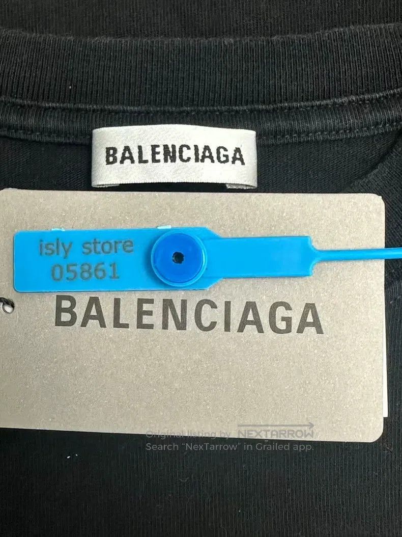 Balenciaga Balenciaga Printed Round Neck Short Sleeve T-Shirt Size US S / EU 44-46 / 1 - 4 Thumbnail