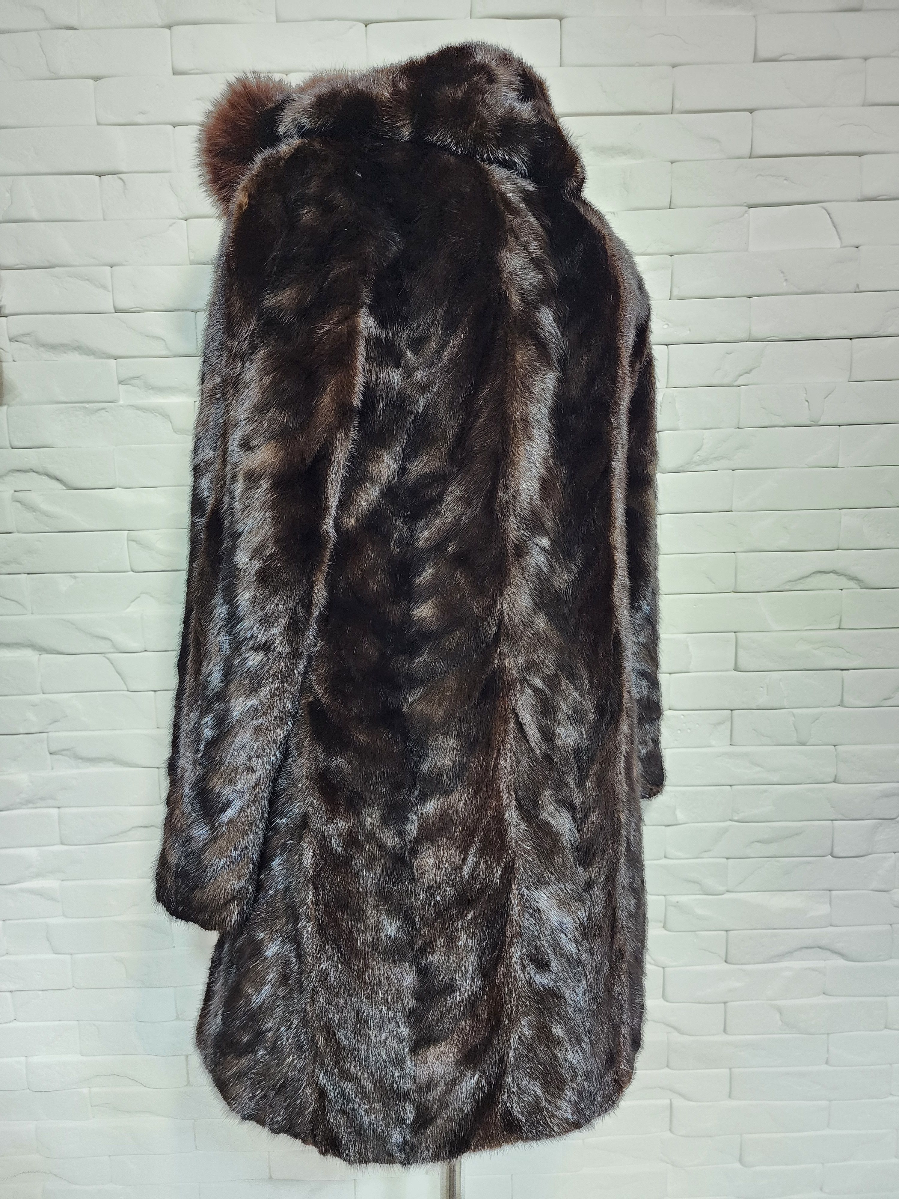 Furla Brown Mink Fur Hooded Coat - Women's Luxury Outerwear Size S / US 4 / IT 40 - 6 Thumbnail