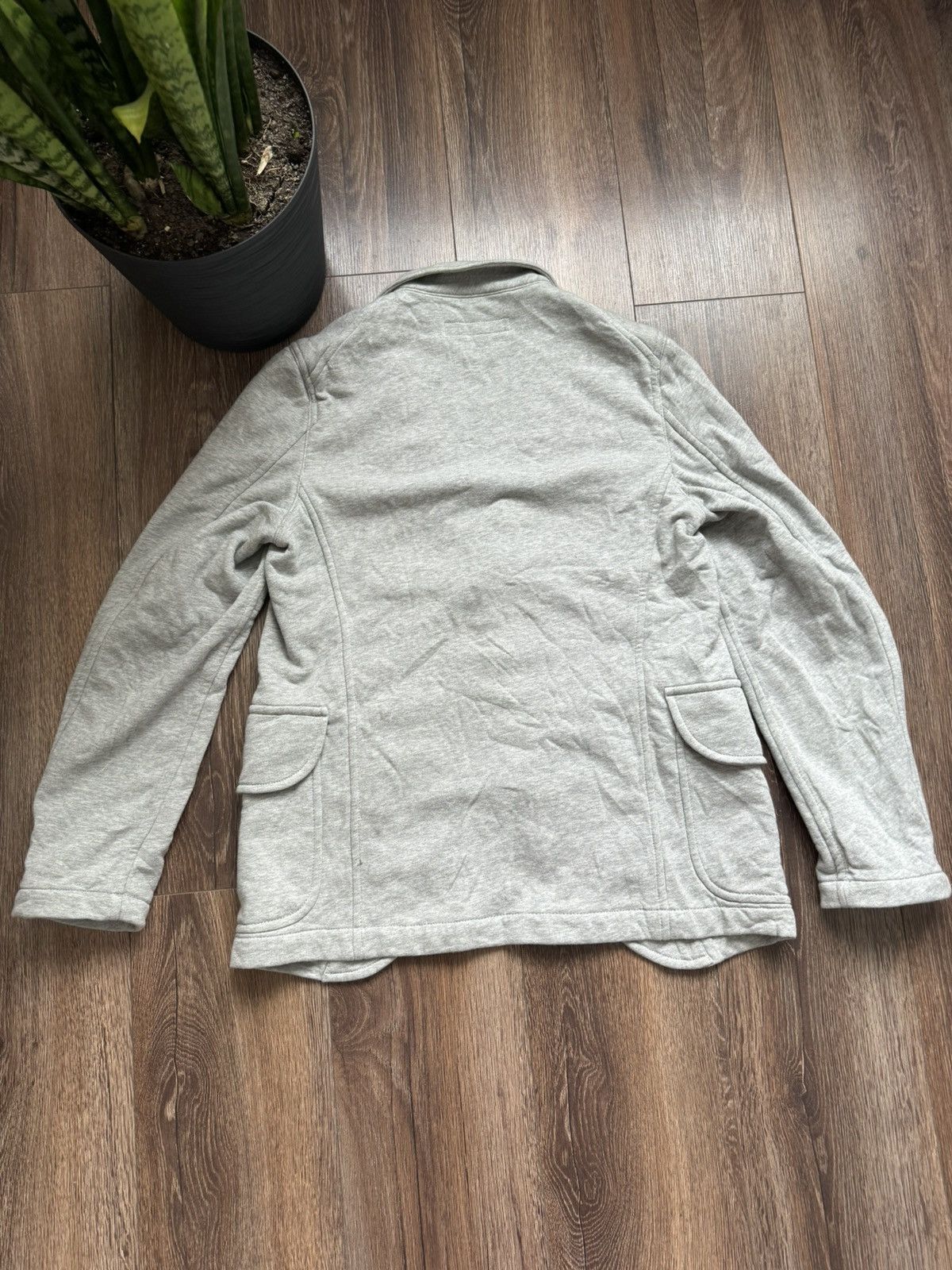 Comme des Garcons SHIRT × Kaws COMME des GARCONS SHIRT KAWS Blazer Jacket Grey Cotton Lining Print Size S Auth Size 36R - 8 Thumbnail