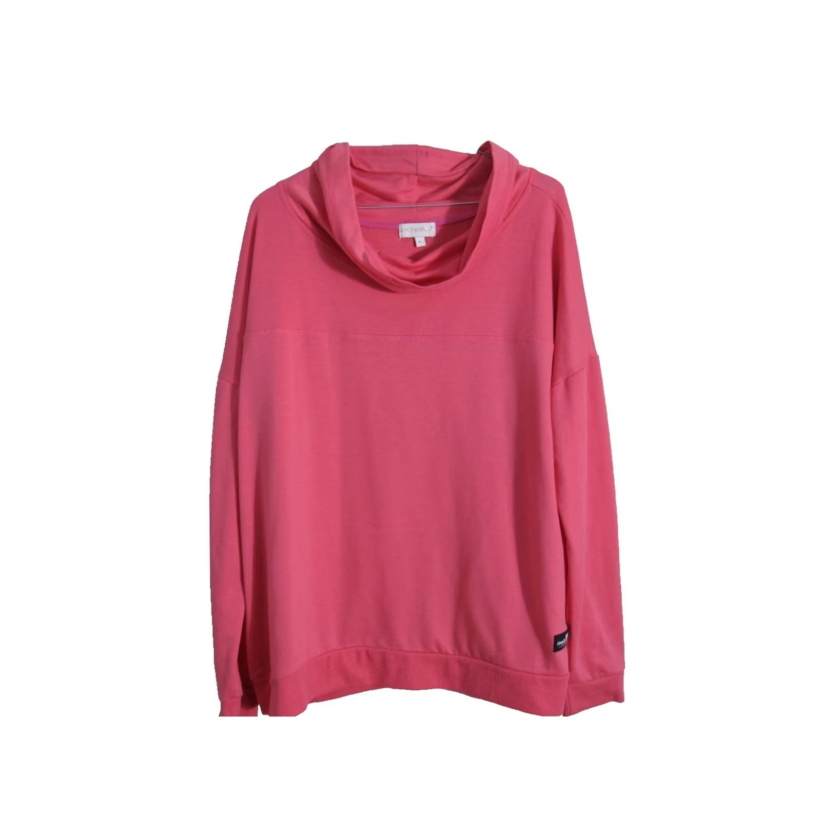 Pinko Simply Southern Sweatshirt Women's XL Pink Cowl Neck Pullover Polyester Fleece Logo Activewear Size XL / US 12-14 / IT 48-50 - 2 Thumbnail