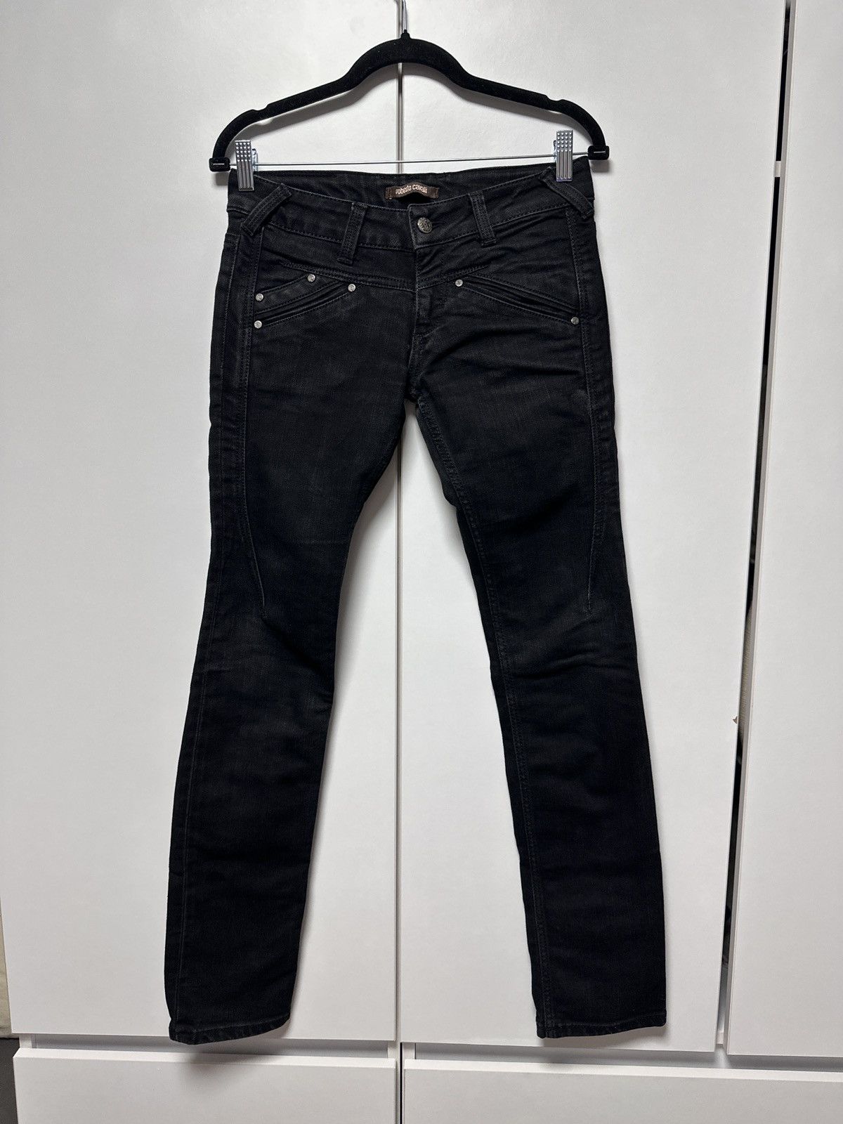Roberto Cavalli Roberto Cavalli Vintage Scab Repair Distressed Skinny Jeans Size 25" / US 0 / IT 36 - 2 Thumbnail
