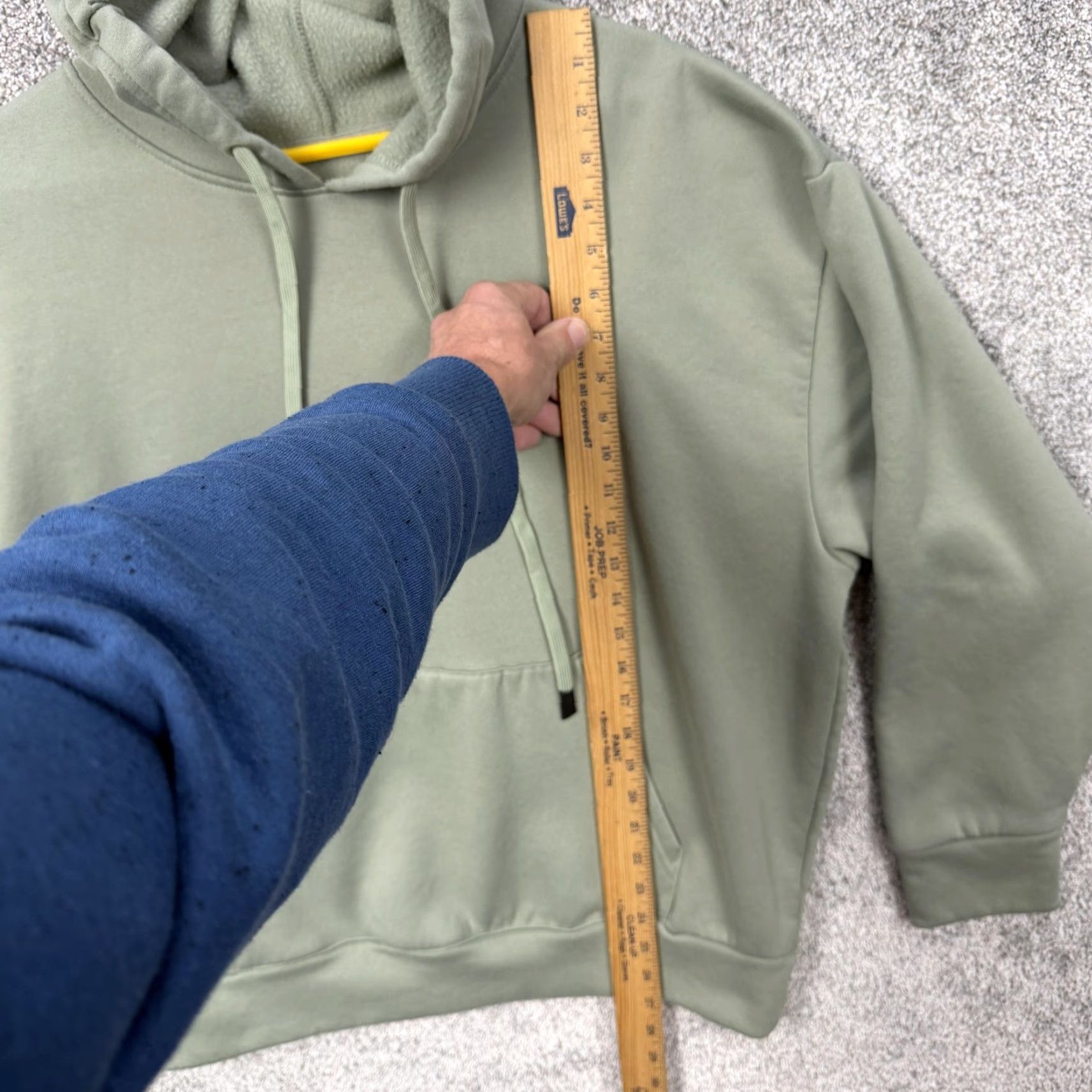 Essentials DRY Essentials Hoodie Mens Large Green Fleece Pullover Kangaroo Pocket Logo Size US L / EU 52-54 / 3 - 2 Thumbnail