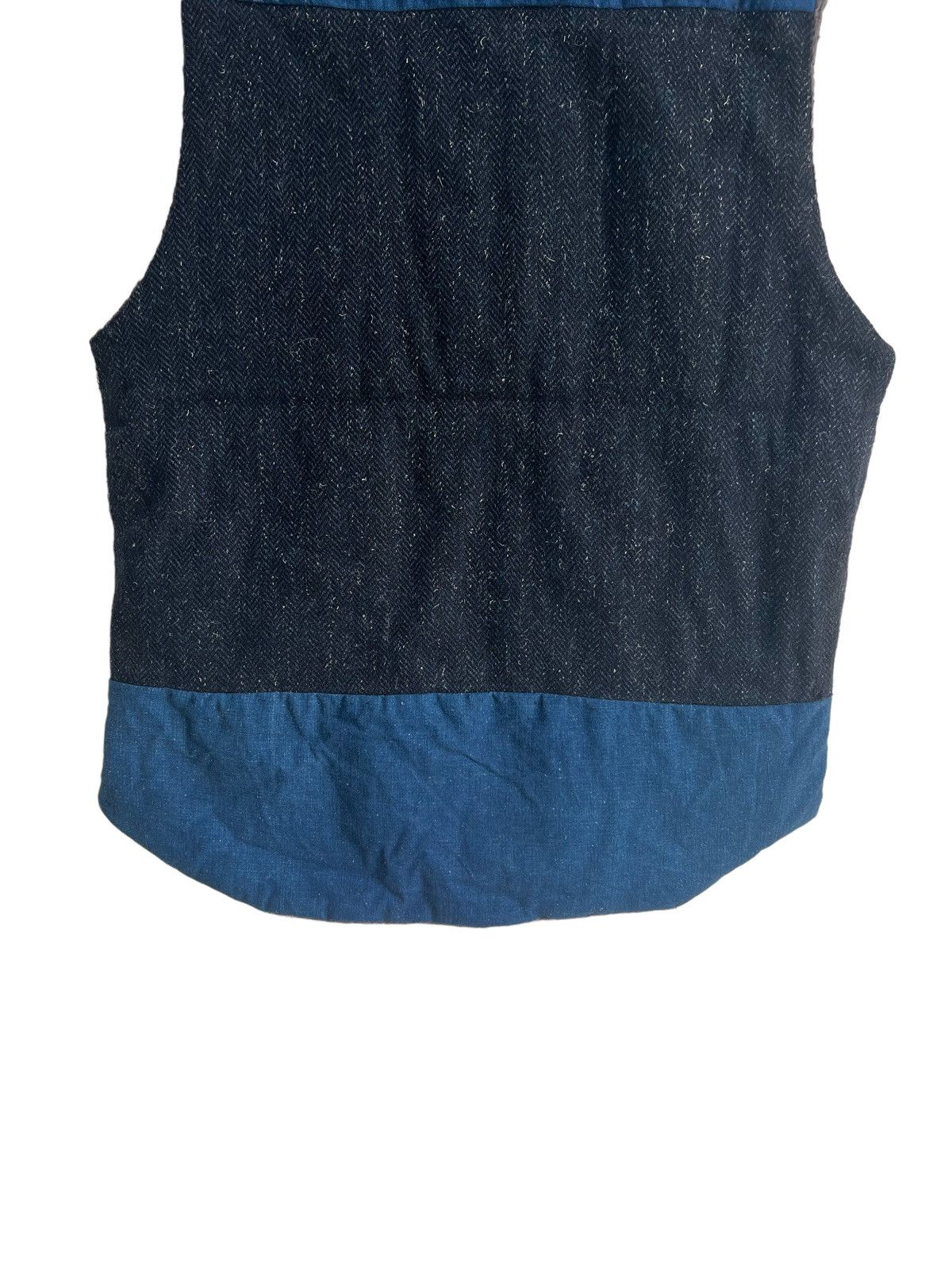 Sacai FW09 Sacai Indigo Denim Wool Fur Lining Patchwork Bomber Size US M / EU 48-50 / 2 - 7 Thumbnail