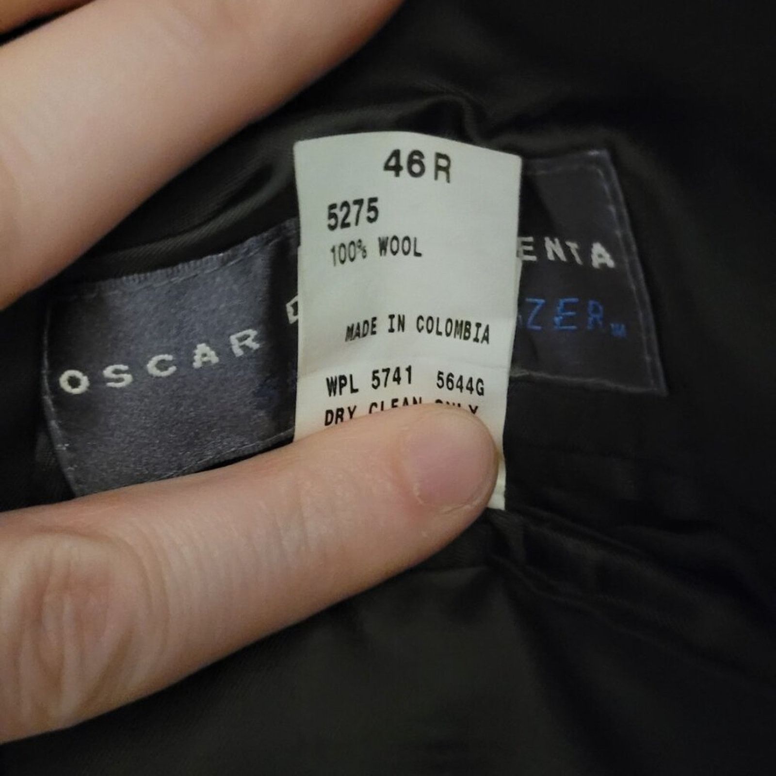 Oscar De La Renta Oscar de la Renta 100% Wool Navy Smart Blazer 46R Size US L / EU 52-54 / 3 - 4 Thumbnail