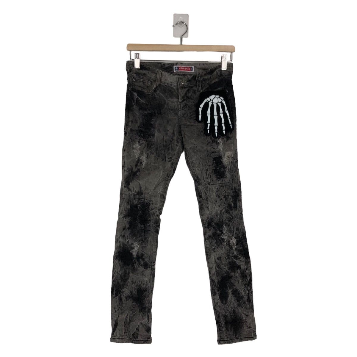🔥SKINNY DENIM JEANS DISTRESSED ZIBE JEANS JAPAN MADE