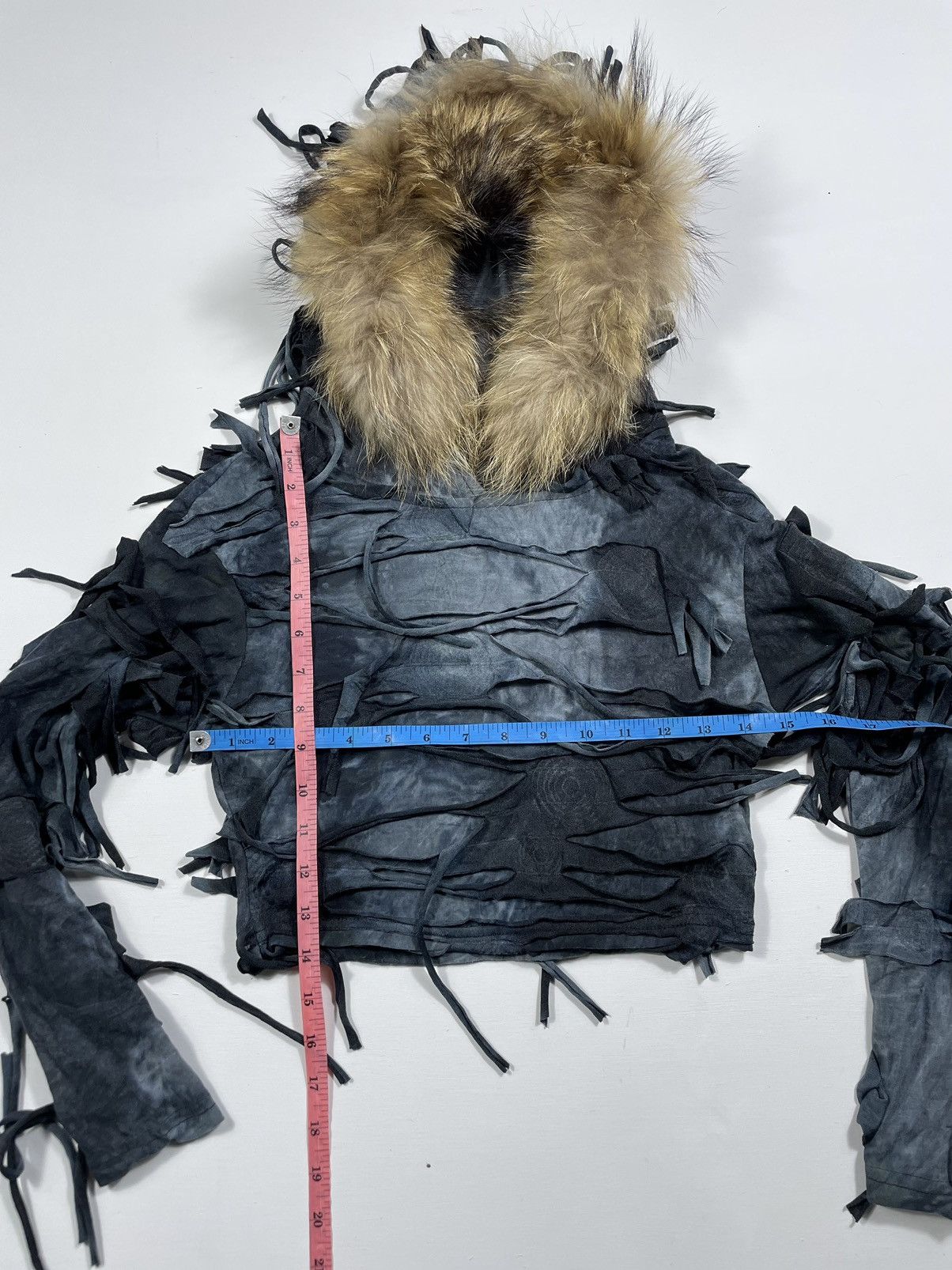 Shein SICK Distressed SHEIN fur hoodie croped ifsixwasnine styled Size XS / US 0-2 / IT 36-38 - 4 Thumbnail