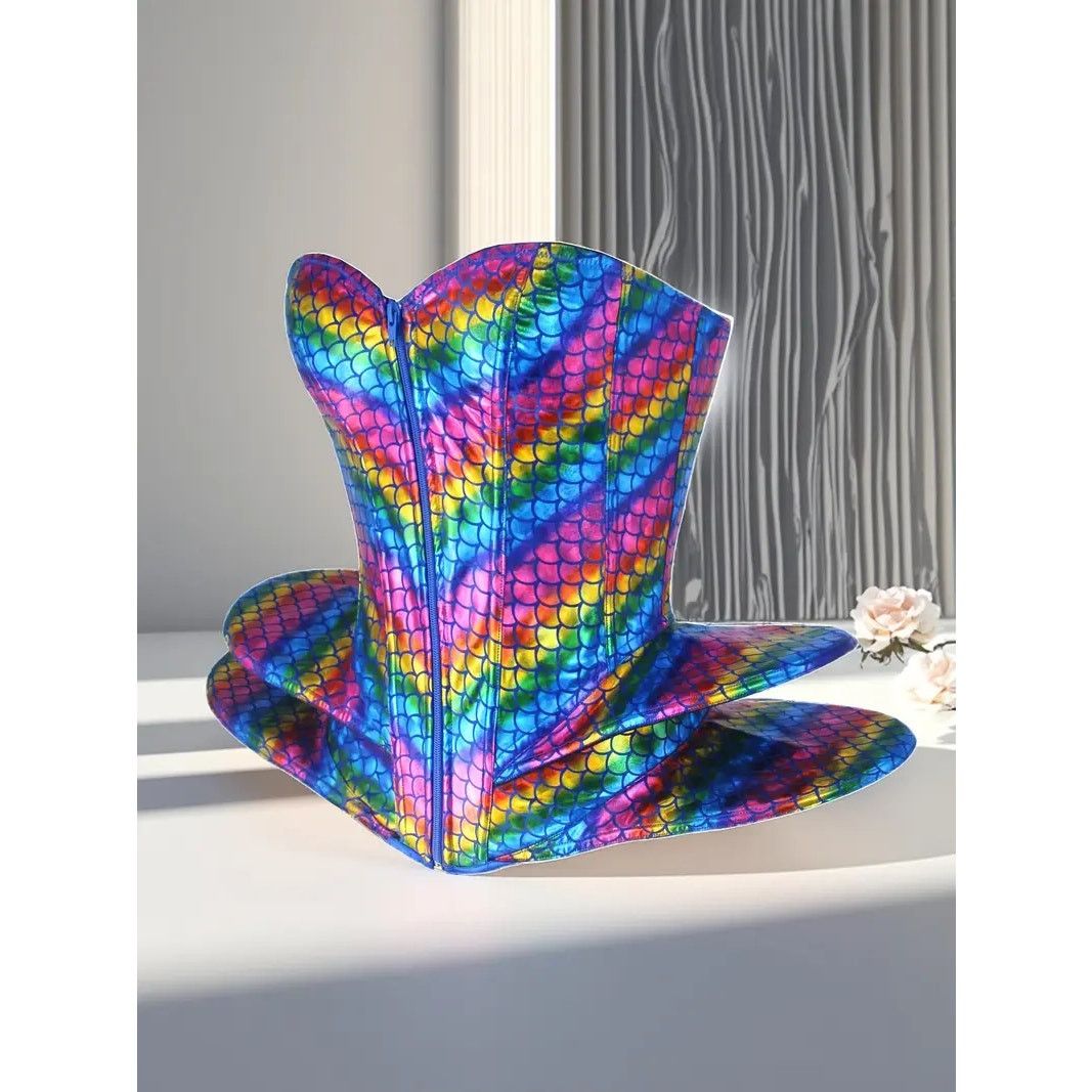 Other Rainbow Mermaid Scale Corset Holographic Festival Top M Size M / US 6-8 / IT 42-44 - 1 Thumbnail