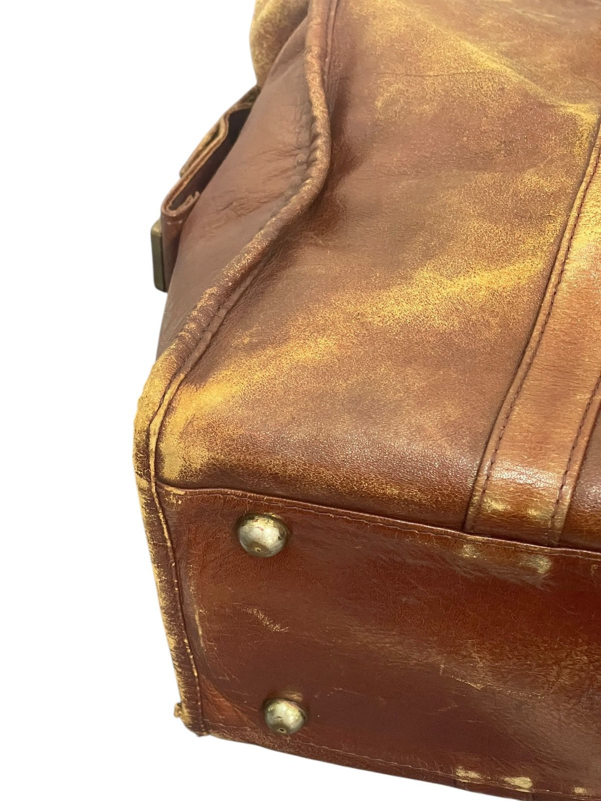 Pierre Balmain Full Leather Vtg 80s Pierre Balmain Beauty Patina Bag 2🟩1 Size ONE SIZE - 6 Thumbnail
