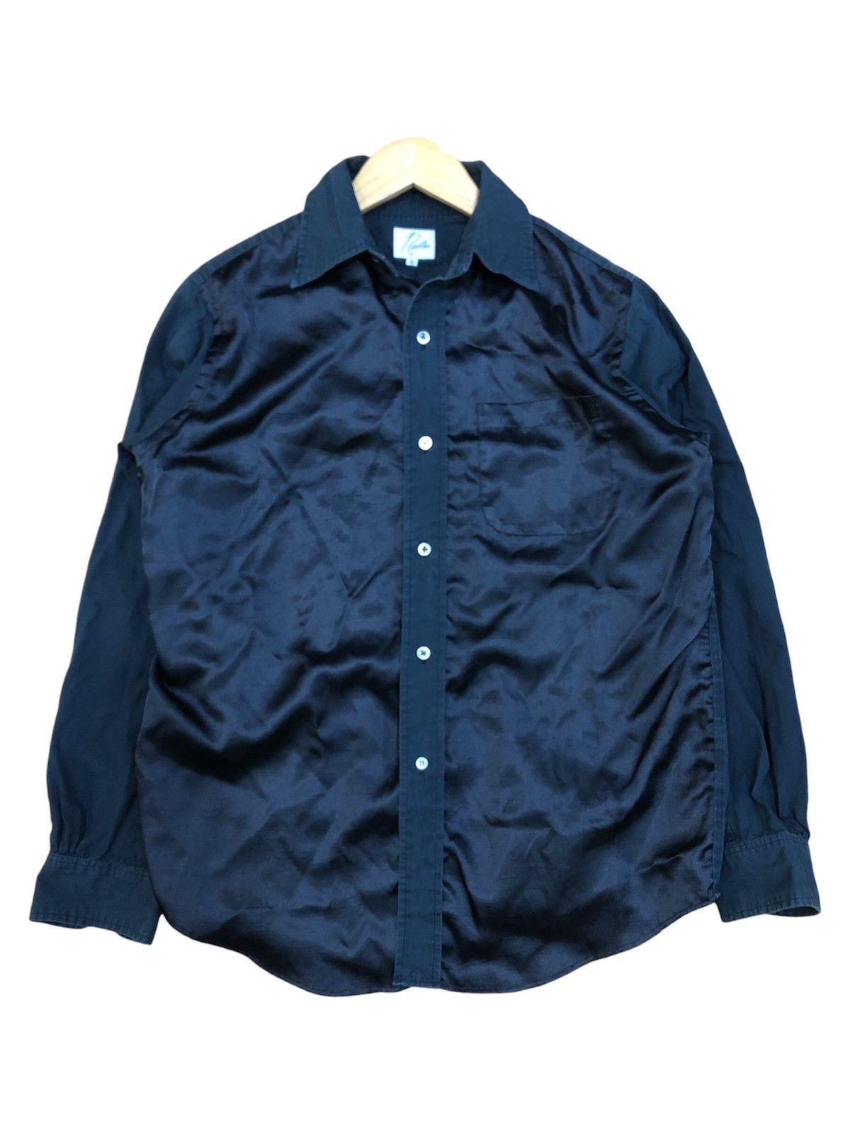 Needles Needles Rebuild Black Half Satin Button Up Shirt Size US S / EU 44-46 / 1 - 2 Thumbnail