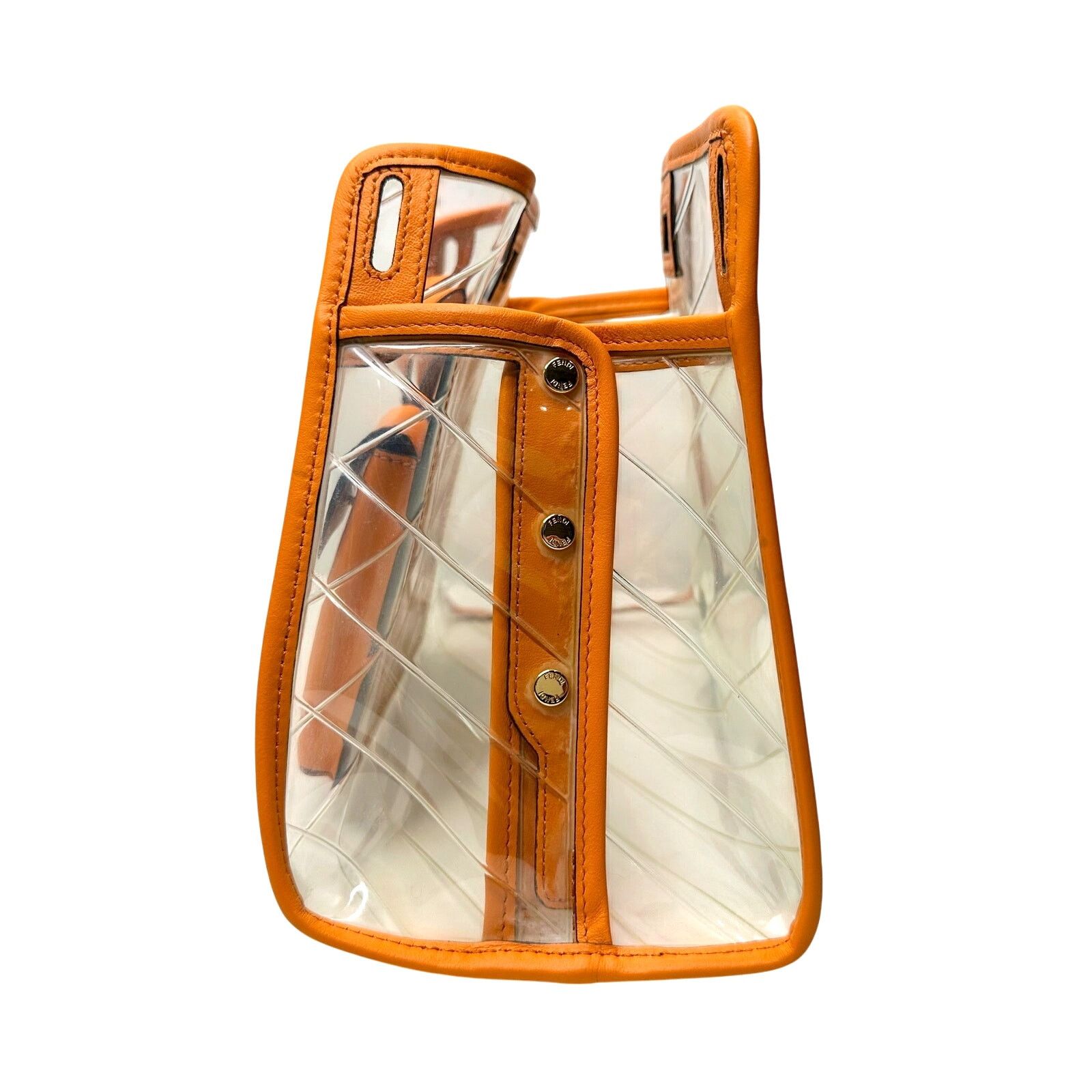 Fendi Fendi Peekaboo Defender PVC Clutch Bag Orange - Small Size ONE SIZE - 2 Thumbnail