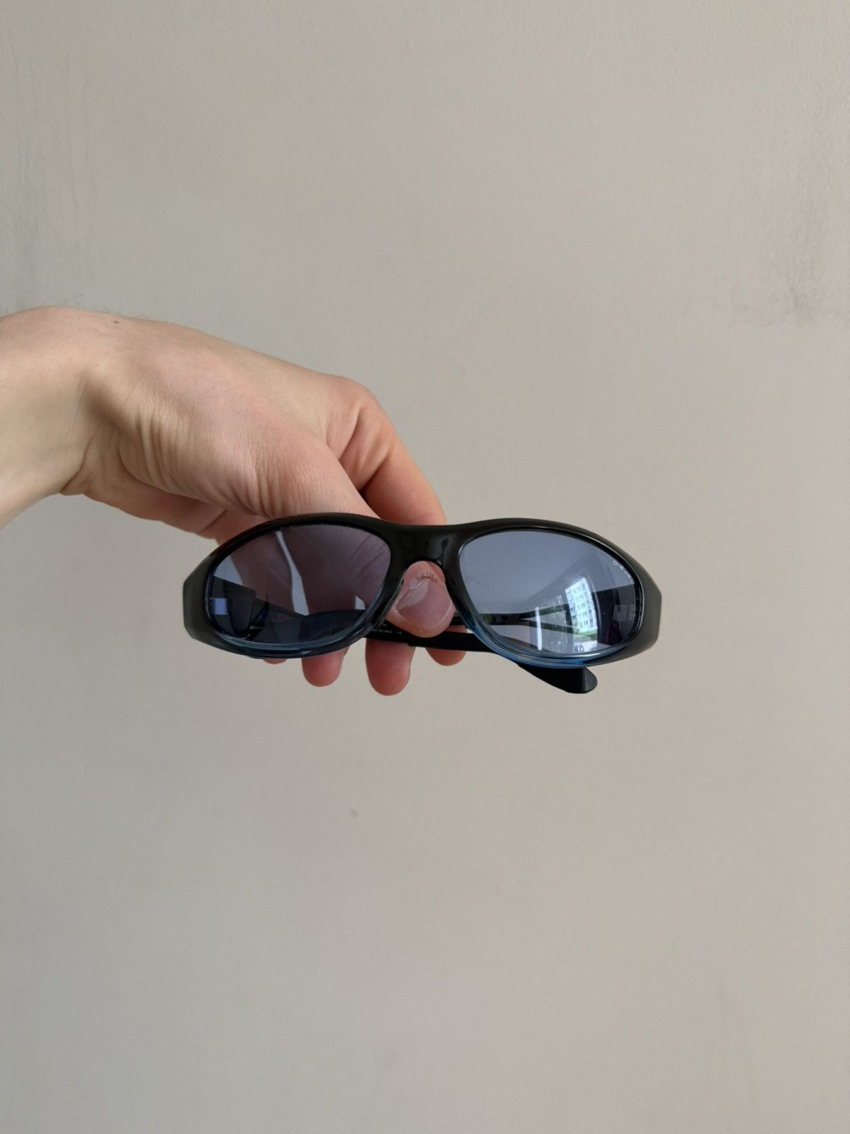 Diesel Diesel Wraparound Sunglasses Black Y2K Size ONE SIZE - 5 Thumbnail