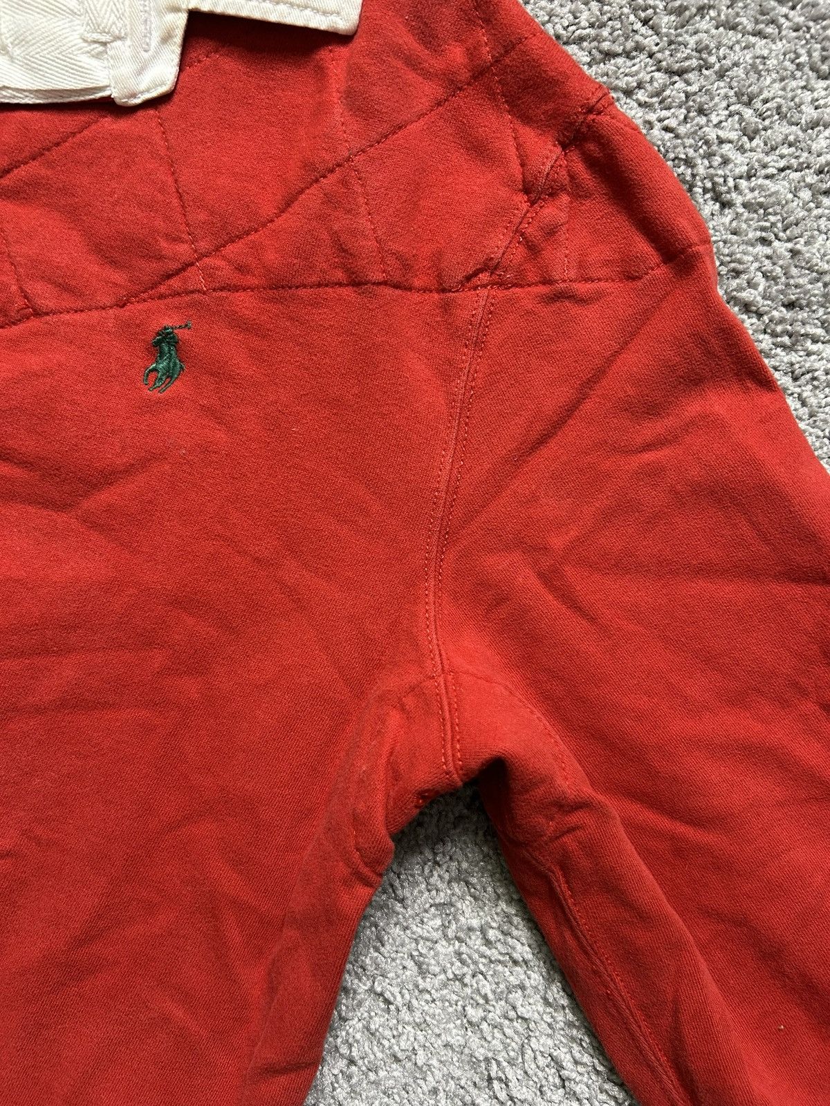 Polo Ralph Lauren Vintage 90s Polo Ralph Lauren Rugby Quilted Padded Long Red Size US L / EU 52-54 / 3 - 6 Thumbnail