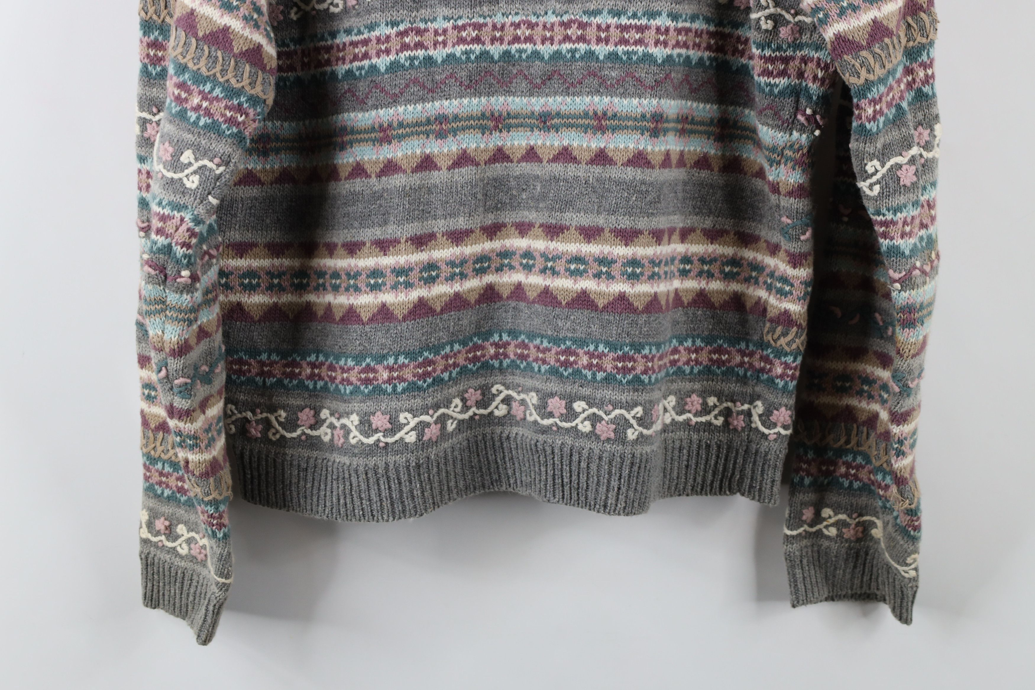 Vintage Vintage 90s Streetwear Embroidered Fair Cardigan Sweater Size S / US 4 / IT 40 - 12 Thumbnail
