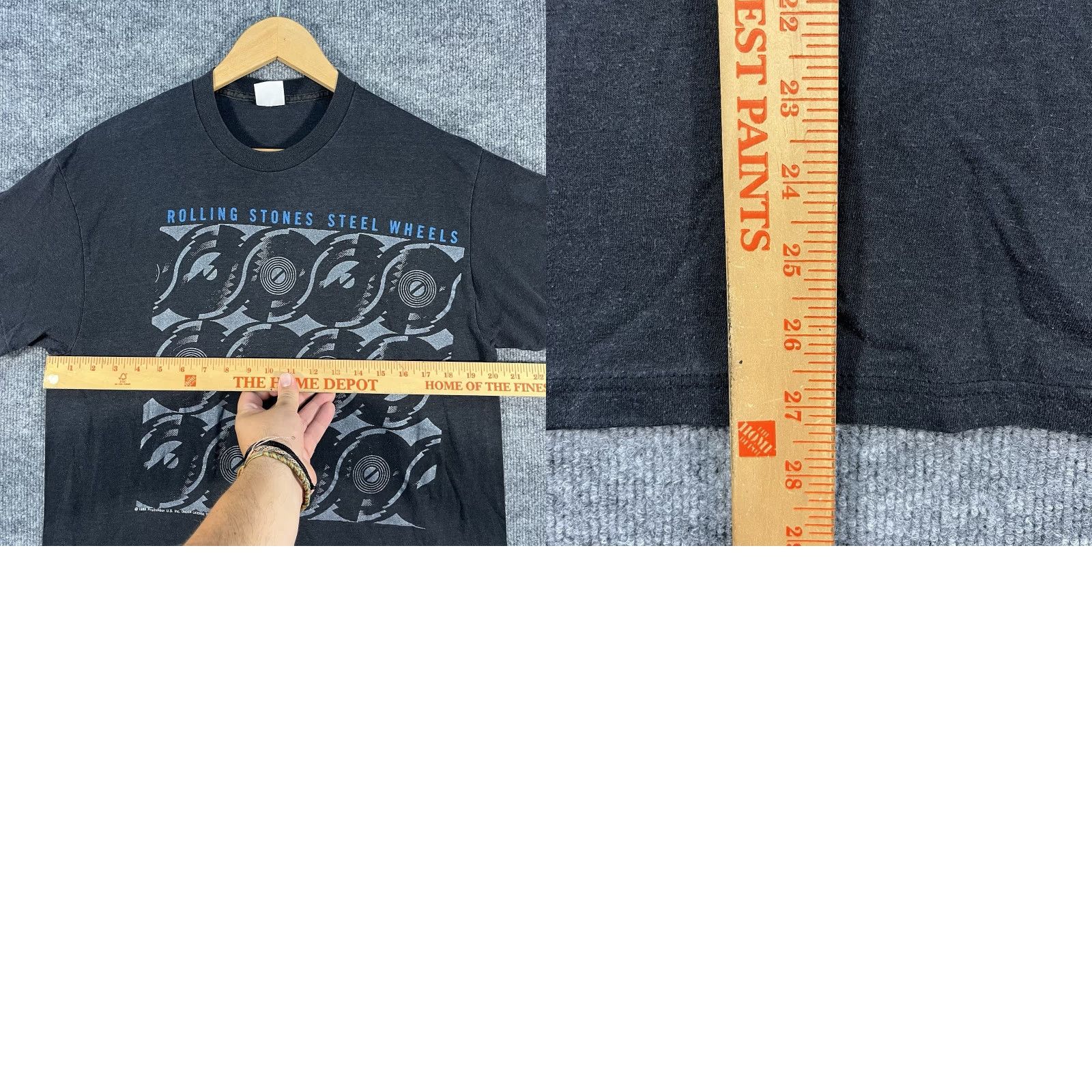 Vintage VINTAGE Rolling Stones 1989 Steel Wheels Tour T-Shirt Mens XL Black Single Stitch 80s Music USA Size US XL / EU 56 / 4 - 8 Thumbnail