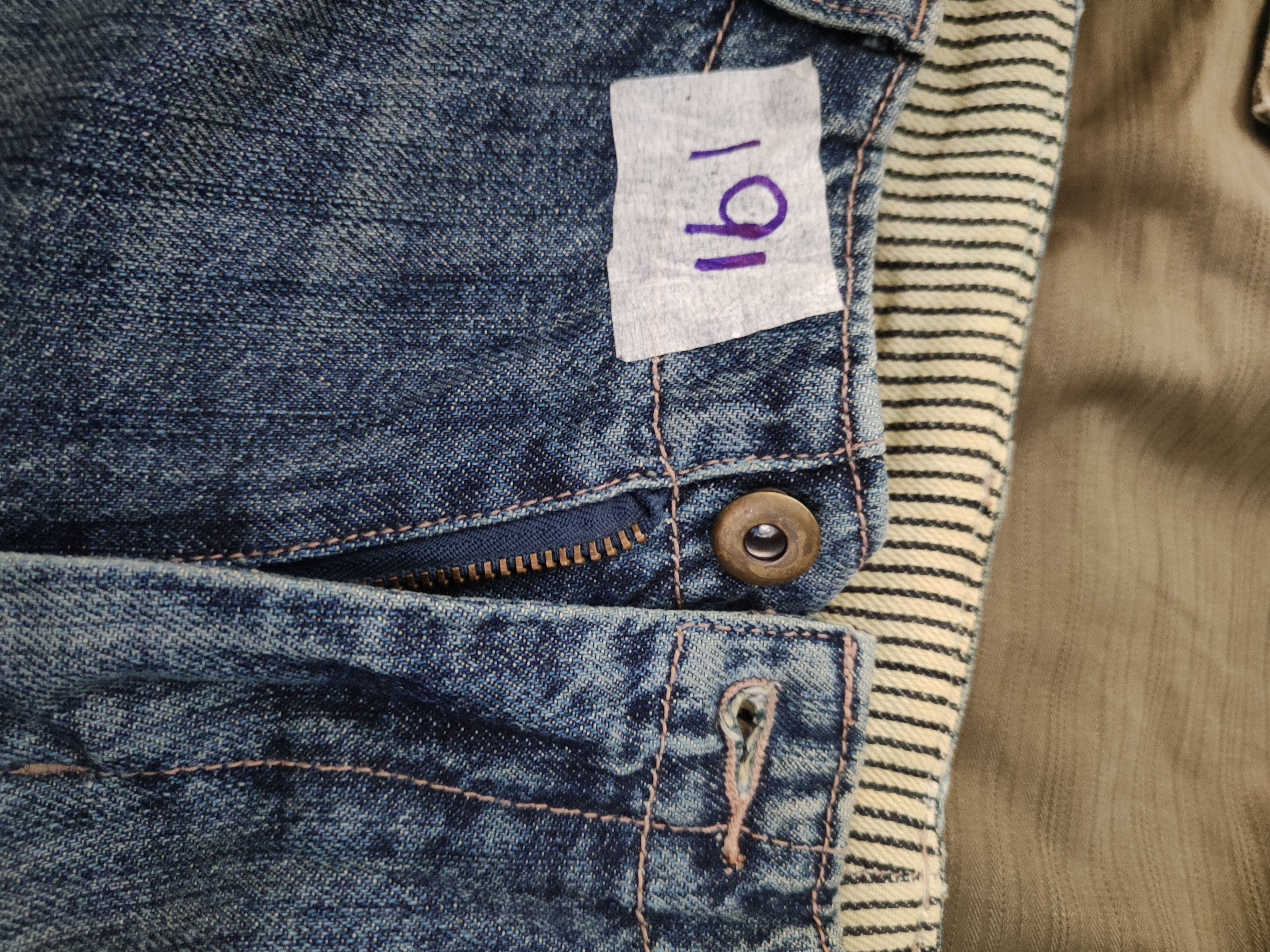 Japanese Brand DL Japan vintage Blue Distressed Ripped denim Jeans #191 Size US 28 / EU 44 - 13 Thumbnail