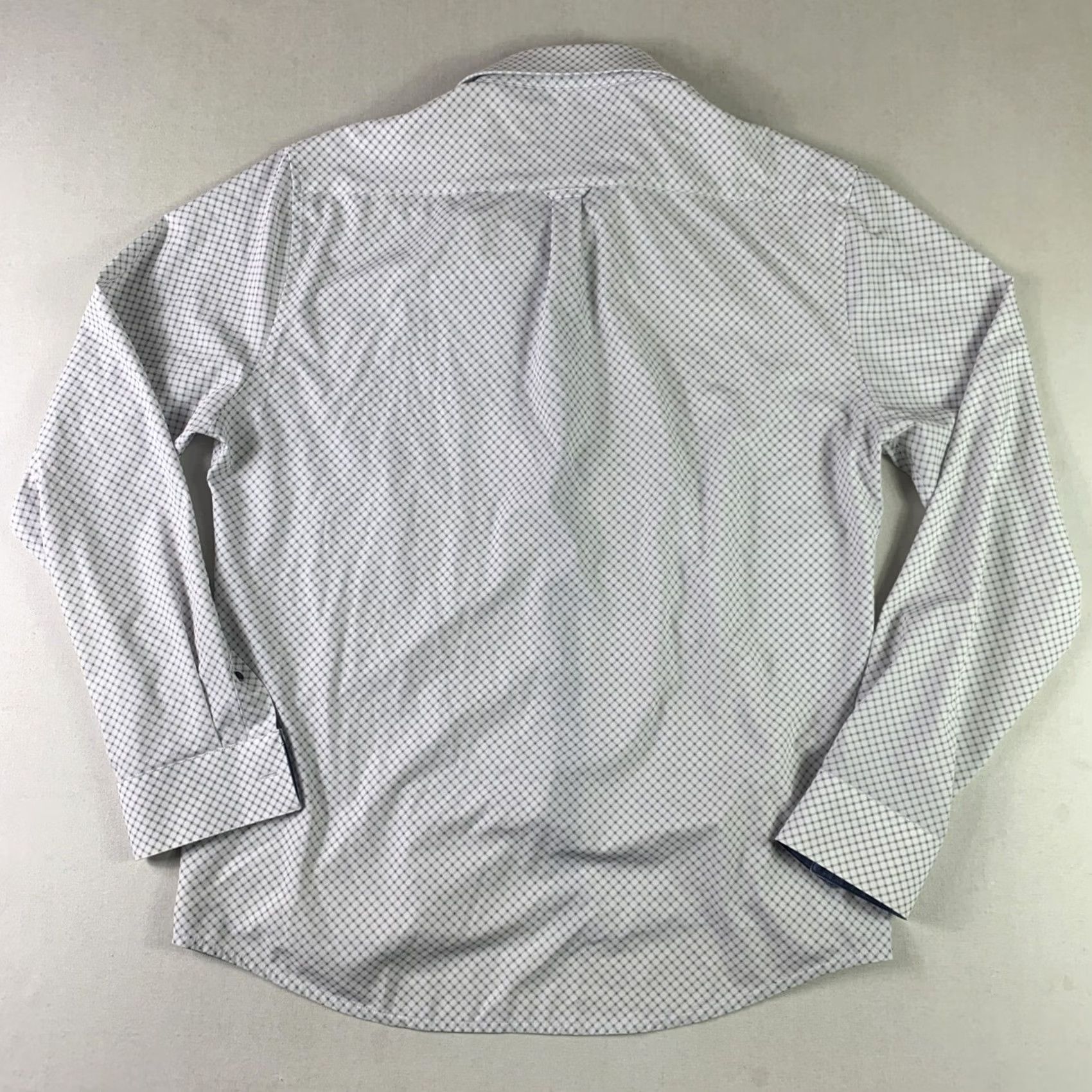 Vintage 7 Diamonds Long Sleeve Shirt Mens XL 4 Way Stretch Button Up Collar White Blue Size US XL / EU 56 / 4 - 7 Thumbnail