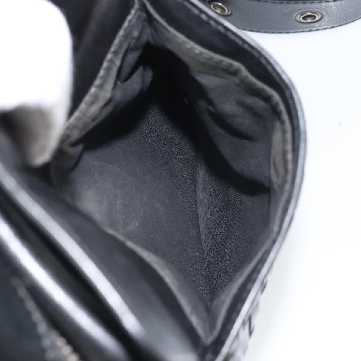 BOTTEG AVENETA INTRECCIATO Shoulder Bag Leather Black Silver