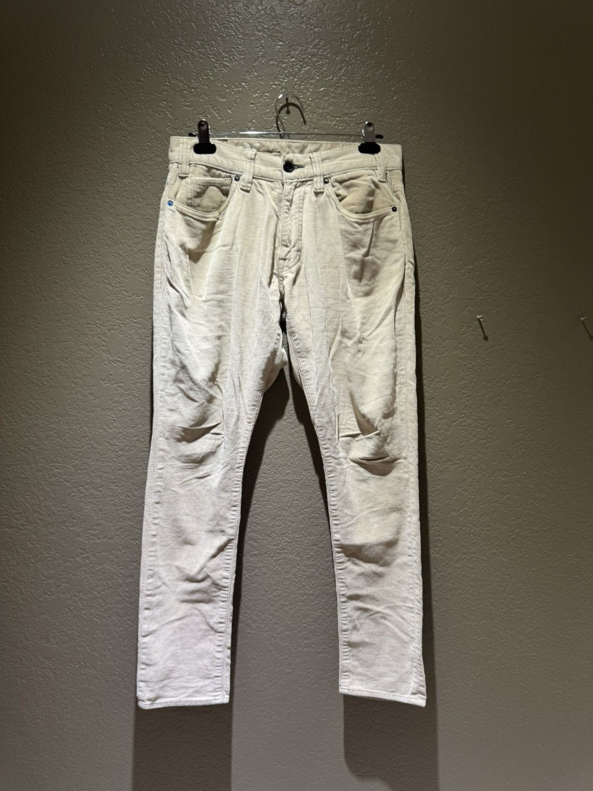 Hurley Hurley Beige Corduroy Straight Leg Light Tan Pants 2000s Y2k Size US 30 / EU 46 - 1 Thumbnail