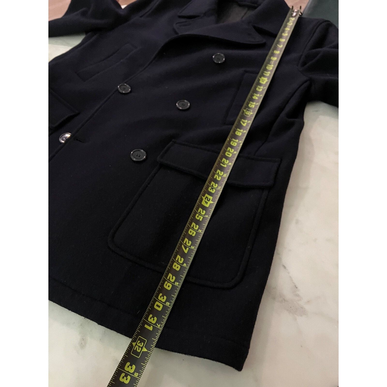 Mandelli $3900 Mandelli Bergdorf Goodman Navy Wool Peacoat IT54 NEW Size US XL / EU 56 / 4 - 13 Thumbnail