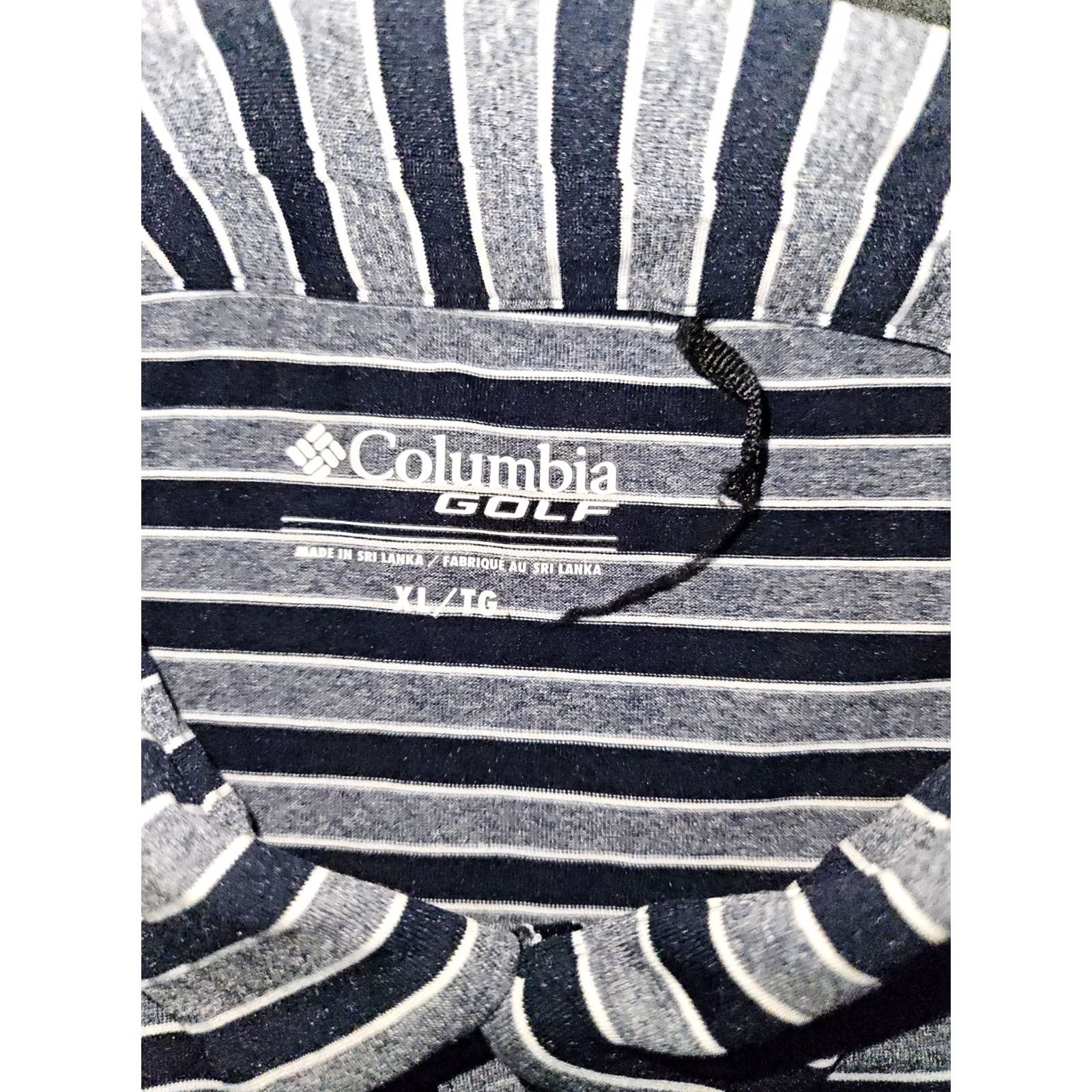 Vintage Columbia Golf Polo Shirt Men's XL Blue Striped Short Sleeve Stretch Active Golf Size US XL / EU 56 / 4 - 2 Thumbnail