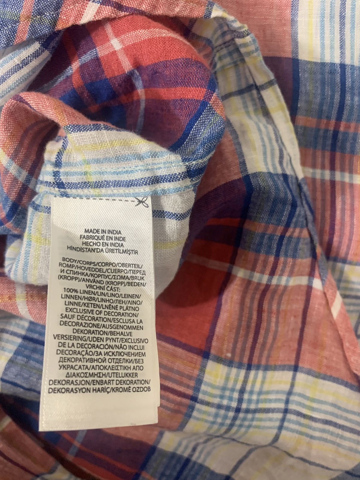 Polo Ralph Lauren Polo Ralph Lauren Relaxed Fir Plaid Multicolor Linen Shirt Size US XL / EU 56 / 4 - 8 Thumbnail