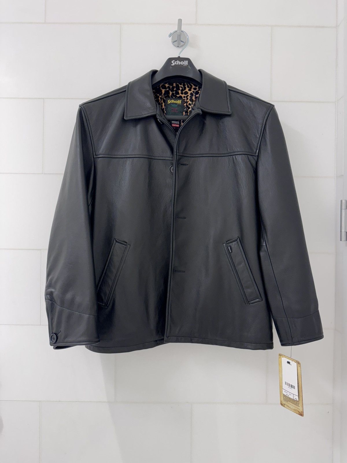 Supreme SUPREME SCHOTT LEATHER CAR COAT | Grailed