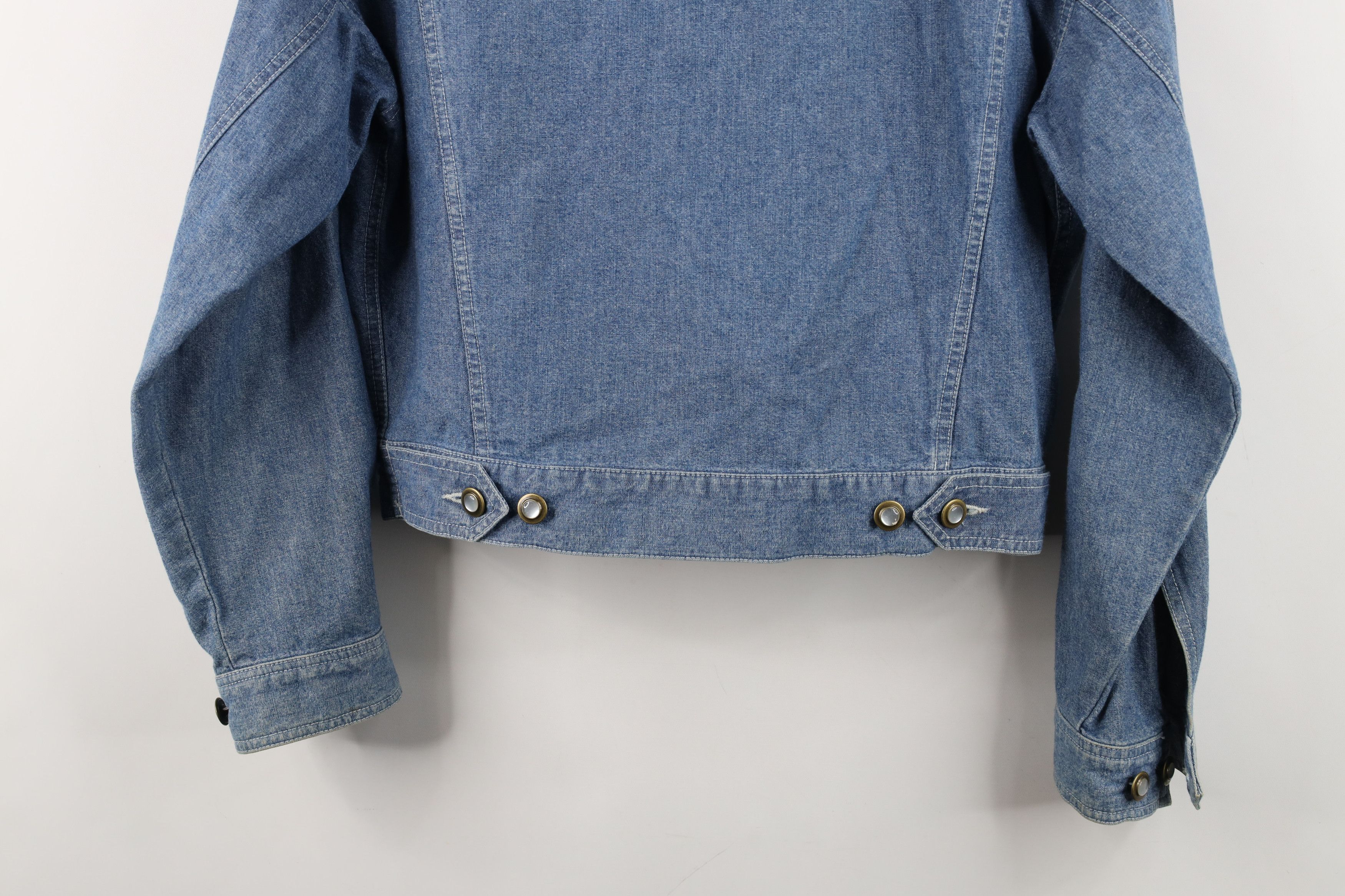 Vintage Vintage 90s Streetwear Flower Chambray Denim Trucker Jacket Size S / US 4 / IT 40 - 15 Thumbnail