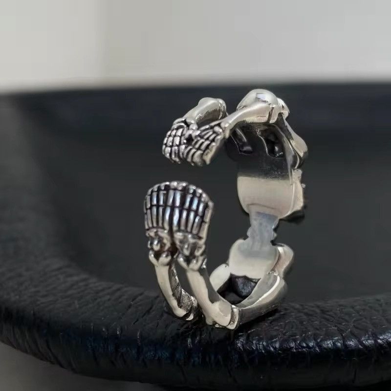Jewelry 925 Sterling Silver Personality Big Ring Size ONE SIZE - 5 Thumbnail